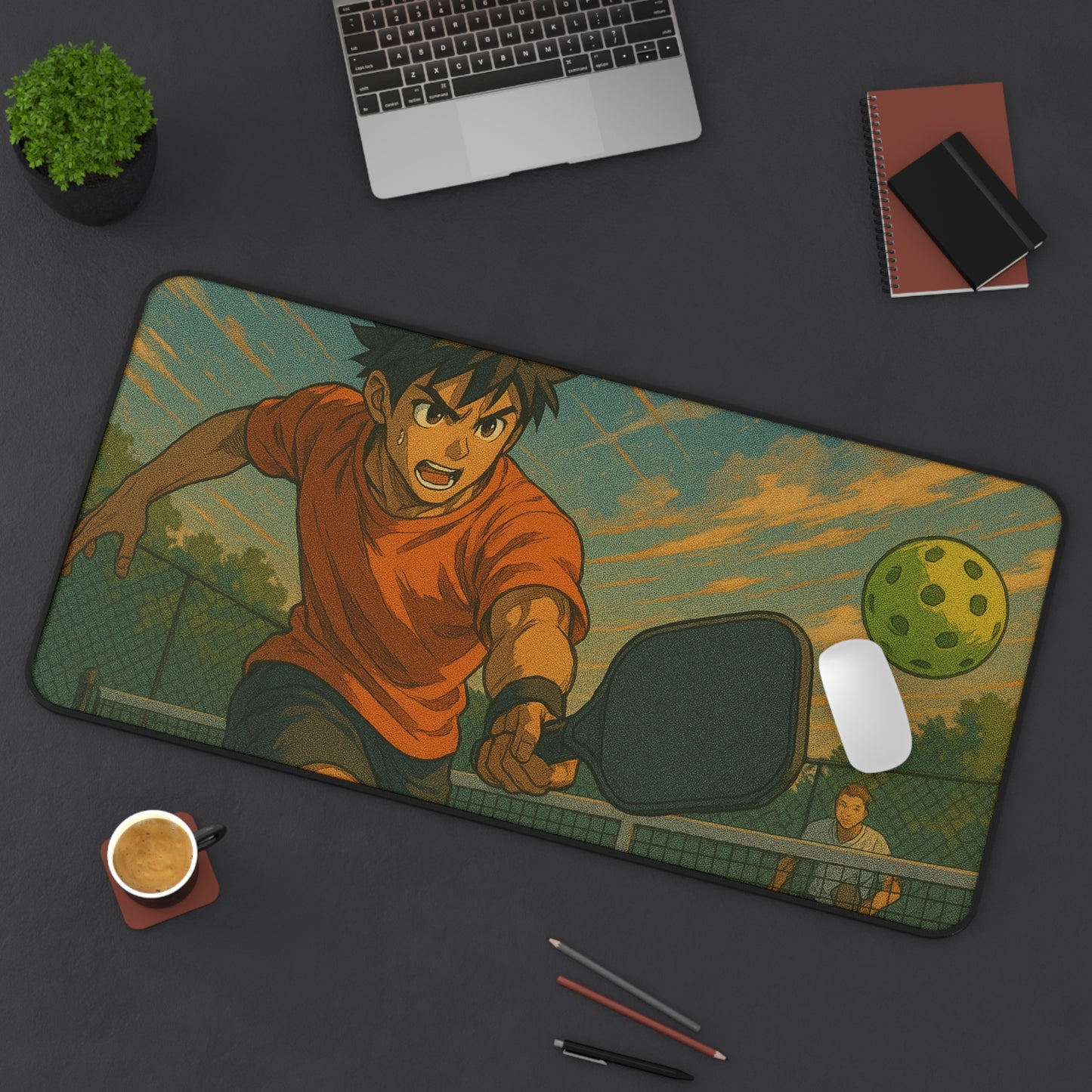 Sporty Desk Mat Featuring Energetic Athlete | Perfect for Gamers, Students, Office Decor, Gift for Sports Lovers, Home Office