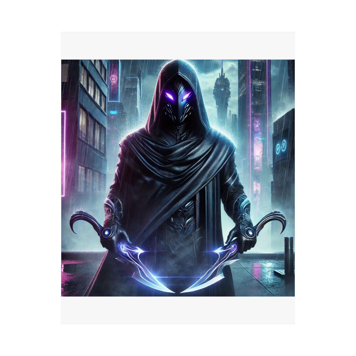 Wraith Cyberpunk Art Poster – Ignite Your Walls with Futuristic Energy