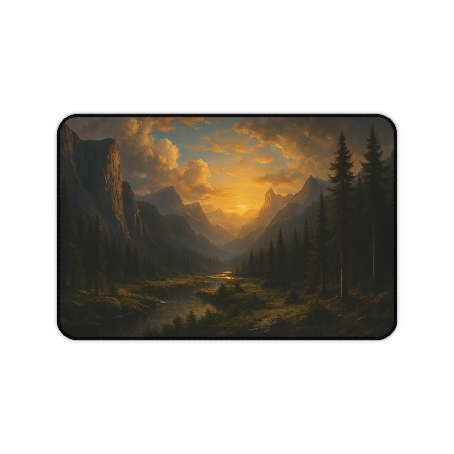 Serene Landscape Desk Mat - Nature Office Decor, Scenic Mouse Pad, Gift for Home Office, Studio, and Desk Accessories
