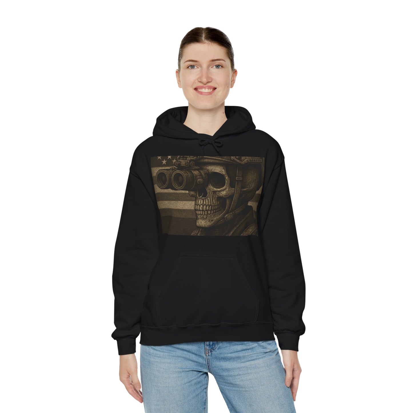 Silent Sentinel – Tactical Skull Hoodie