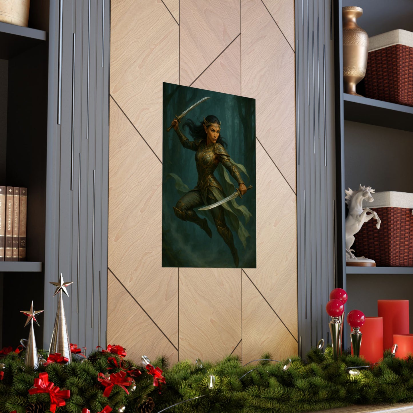 "Queen of the Mistblade" – Matte Vertical Fantasy Poster