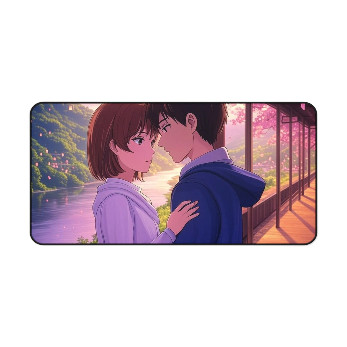 Romantic Anime Desk Mat - Perfect for Home Office, Gaming, Anime Lovers, Gifts for Her, Desk Accessories