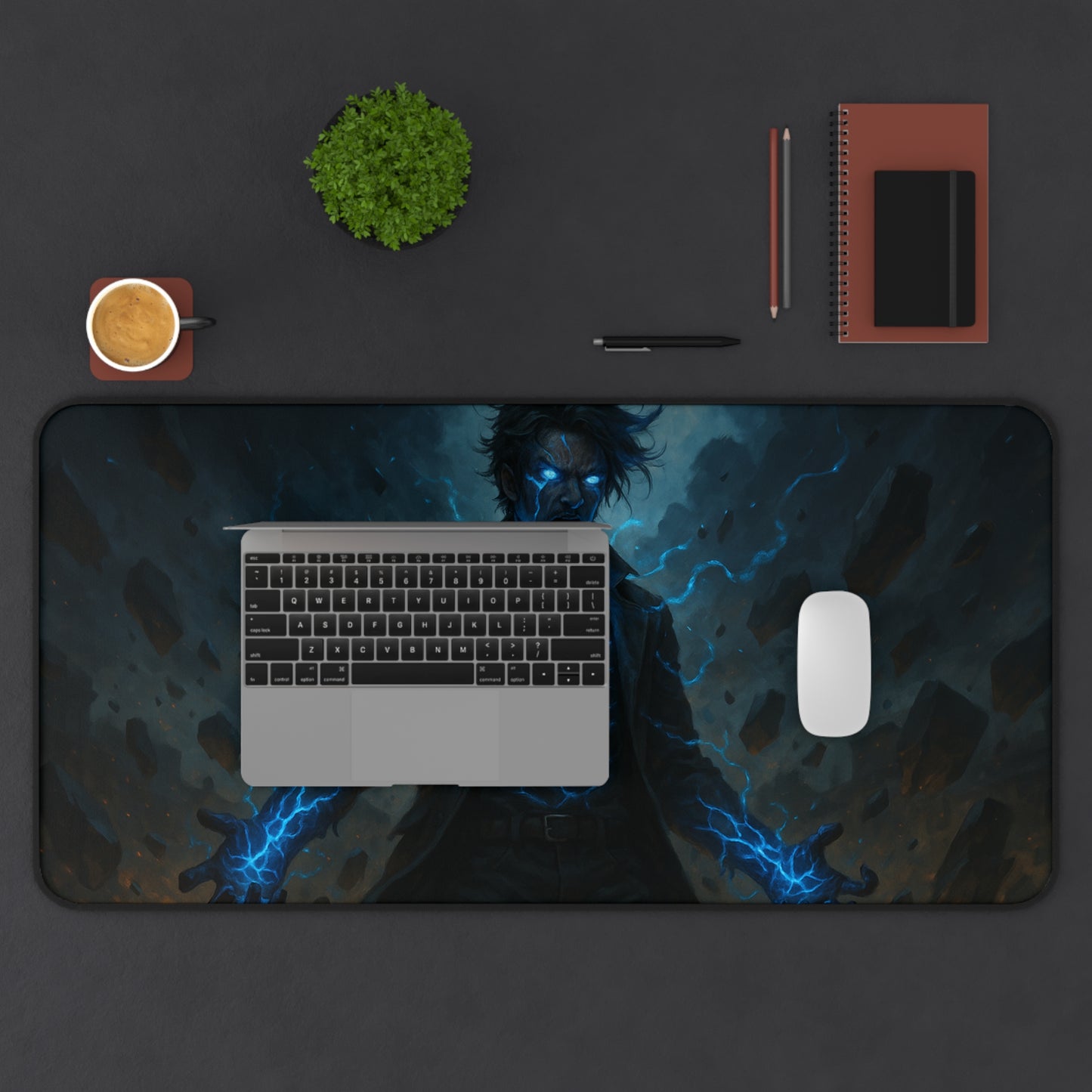 Electric Power Desk Mat - Perfect for Gamers, Office Decor, or a Unique Gift, Computer Mouse Pad, Home Office Accessory, Game Room Decor,