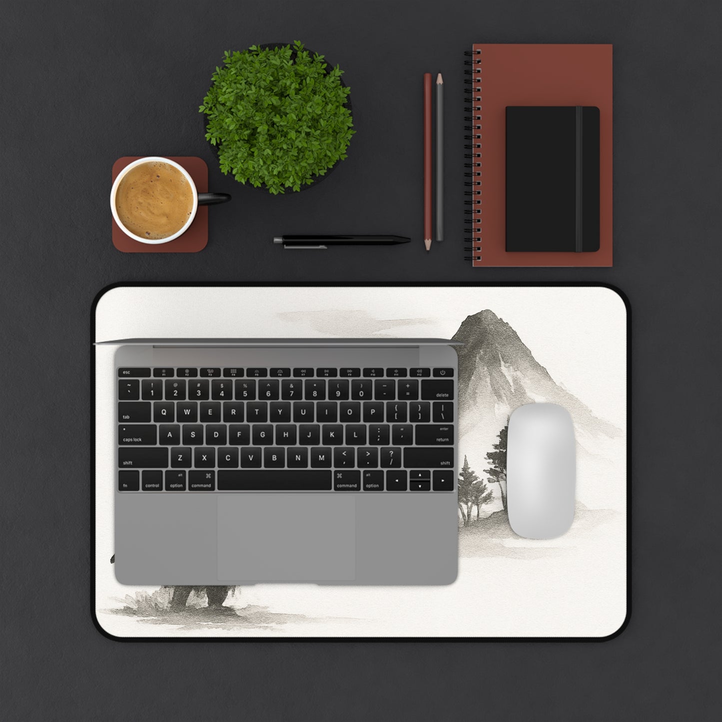 Serene Zen Desk Mat - Tranquil Office Decor, Gaming Mouse Pad, Japanese Aesthetic, Gift for Him or Her, Meditation Space