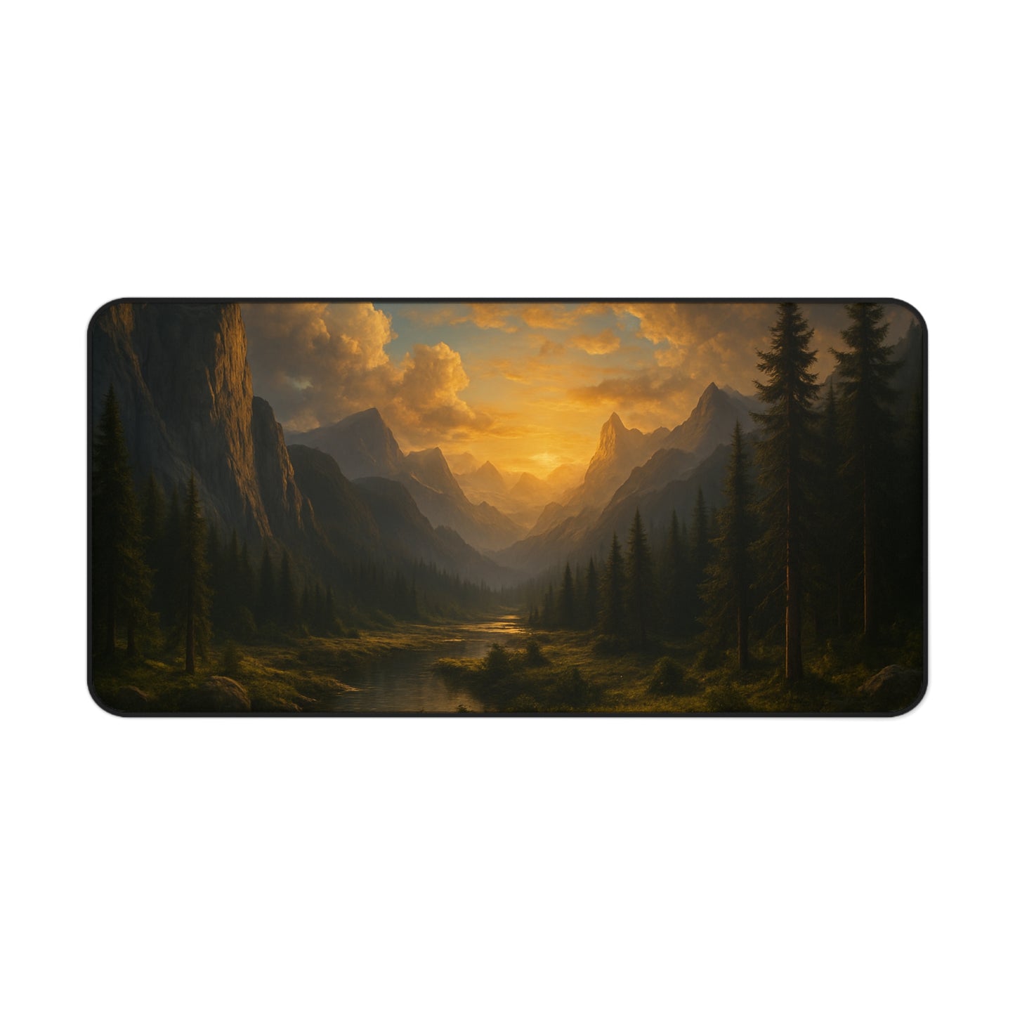 Serene Landscape Desk Mat - Nature Office Decor, Scenic Mouse Pad, Gift for Home Office, Studio, and Desk Accessories