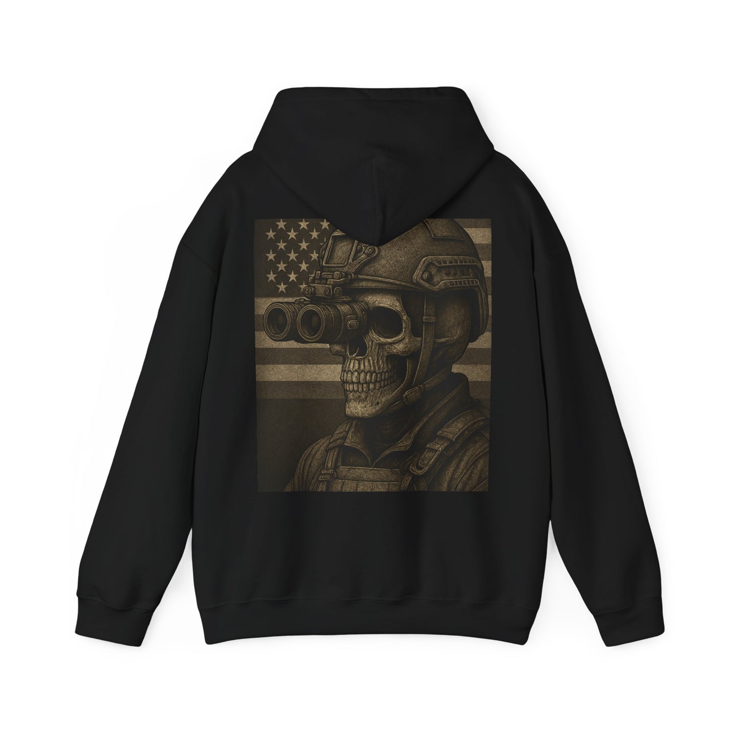 Silent Sentinel – Tactical Skull Hoodie