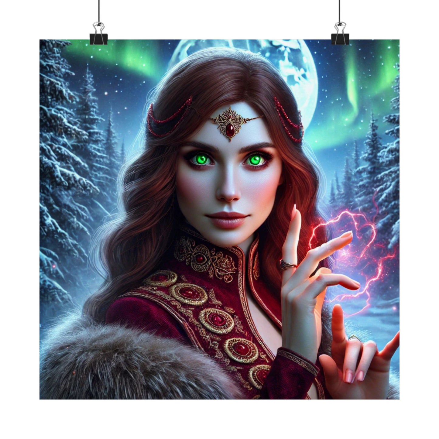 Vertical Poster - Fantasy Sorceress Wall Art for Fantasy Lovers & Gamers