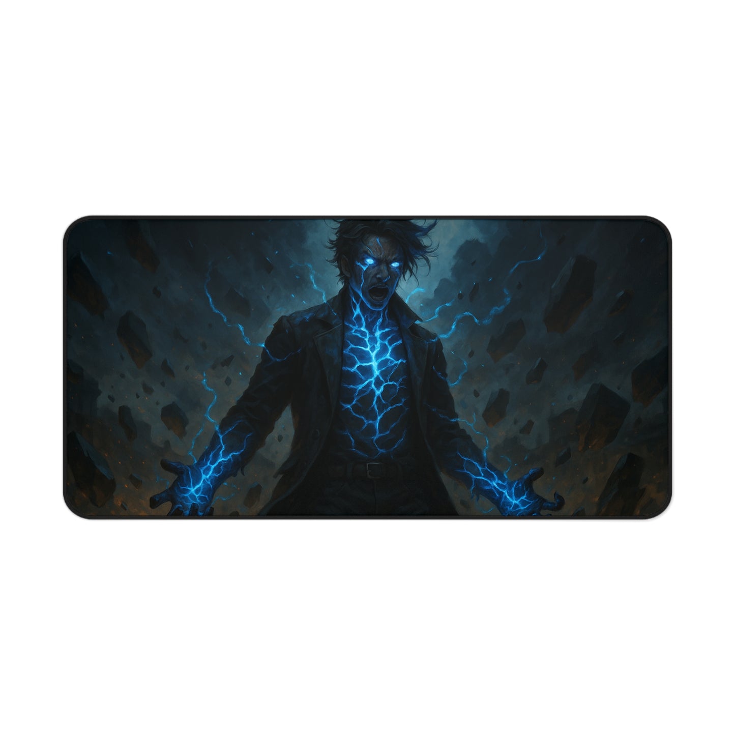 Electric Power Desk Mat - Perfect for Gamers, Office Decor, or a Unique Gift, Computer Mouse Pad, Home Office Accessory, Game Room Decor,