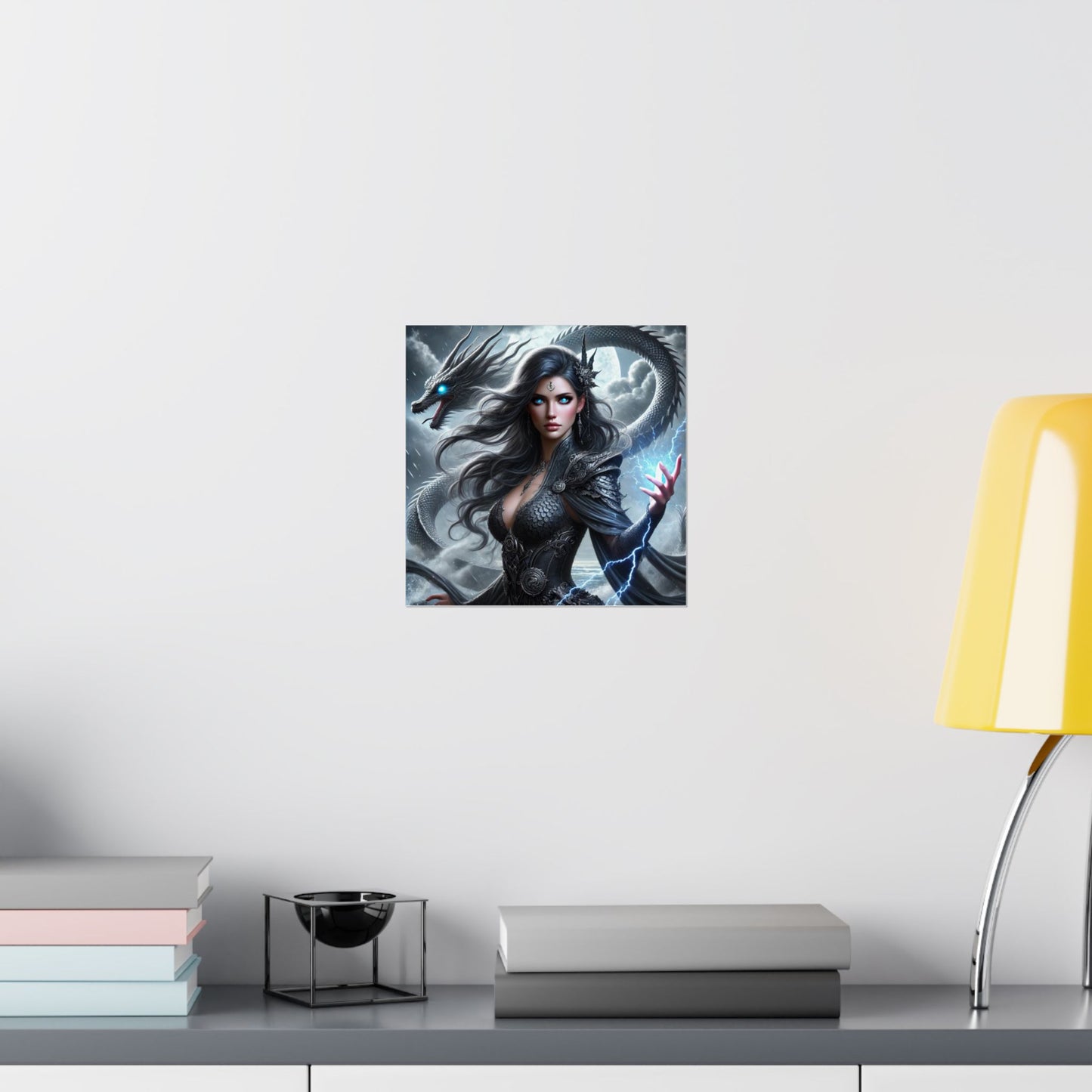 Mythical Fantasy Matte Vertical Poster - Enchanting Dragon Artwork