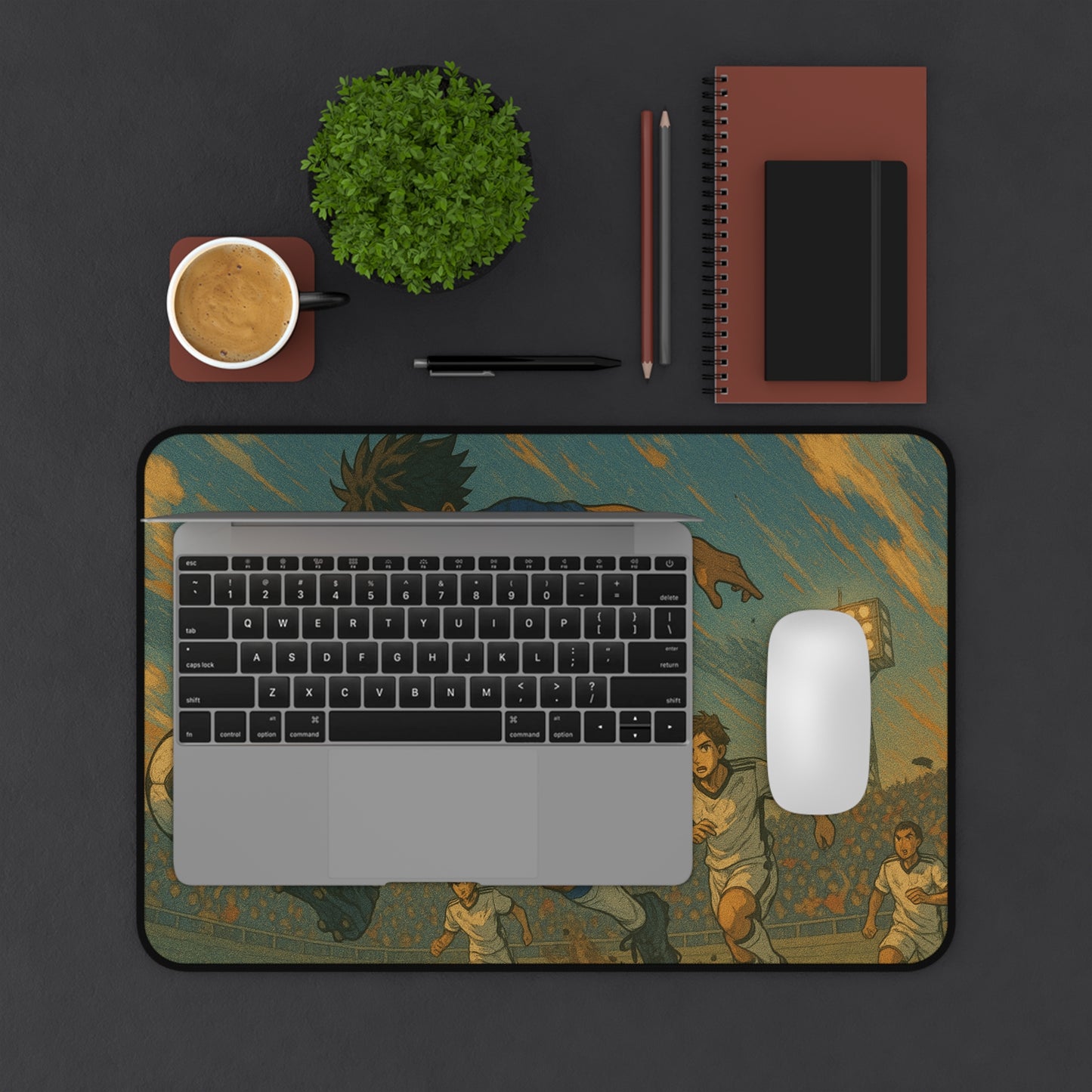 Soccer Themed Desk Mat, Perfect for Gamers, Sports Lovers, Home Office Essentials, Gifts for Coaches, Students