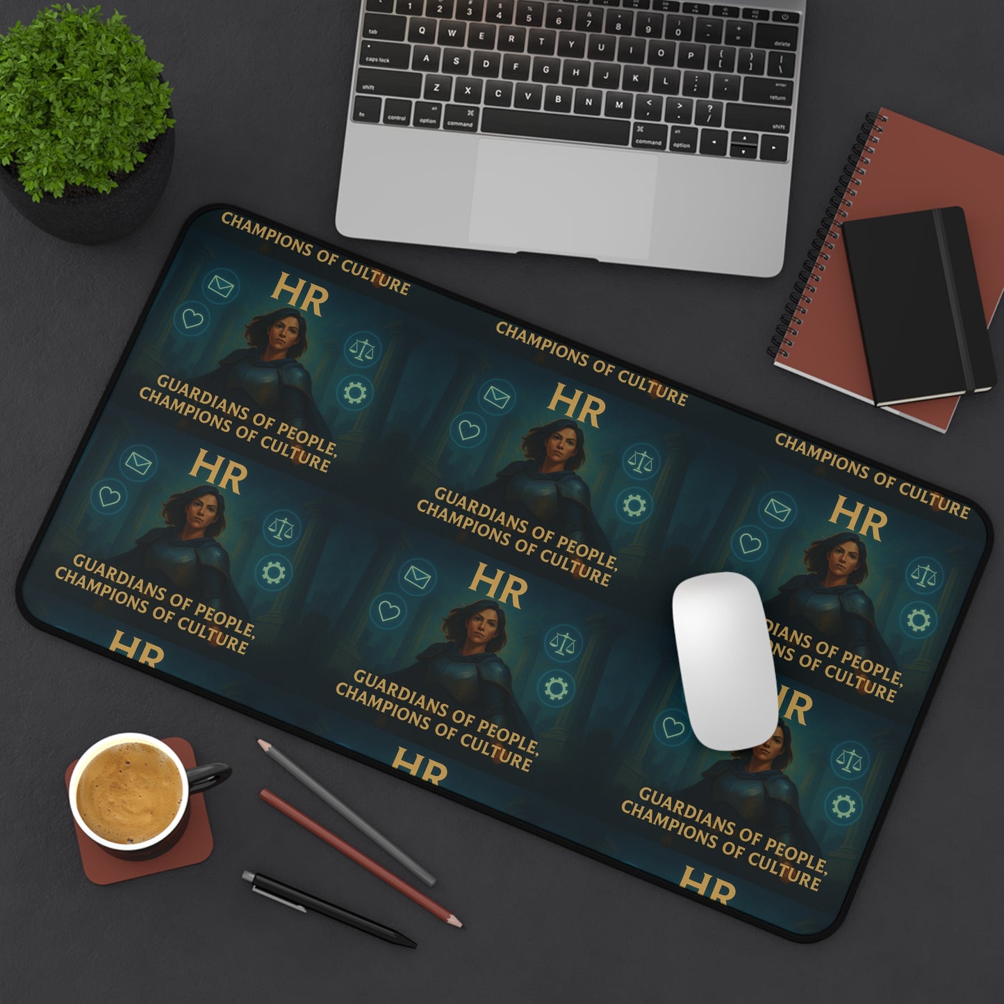 Empowering Desk Mat - Guardians of People, Champions of Culture | Office Gift, Home Office Decor, Motivational Mat, HR,