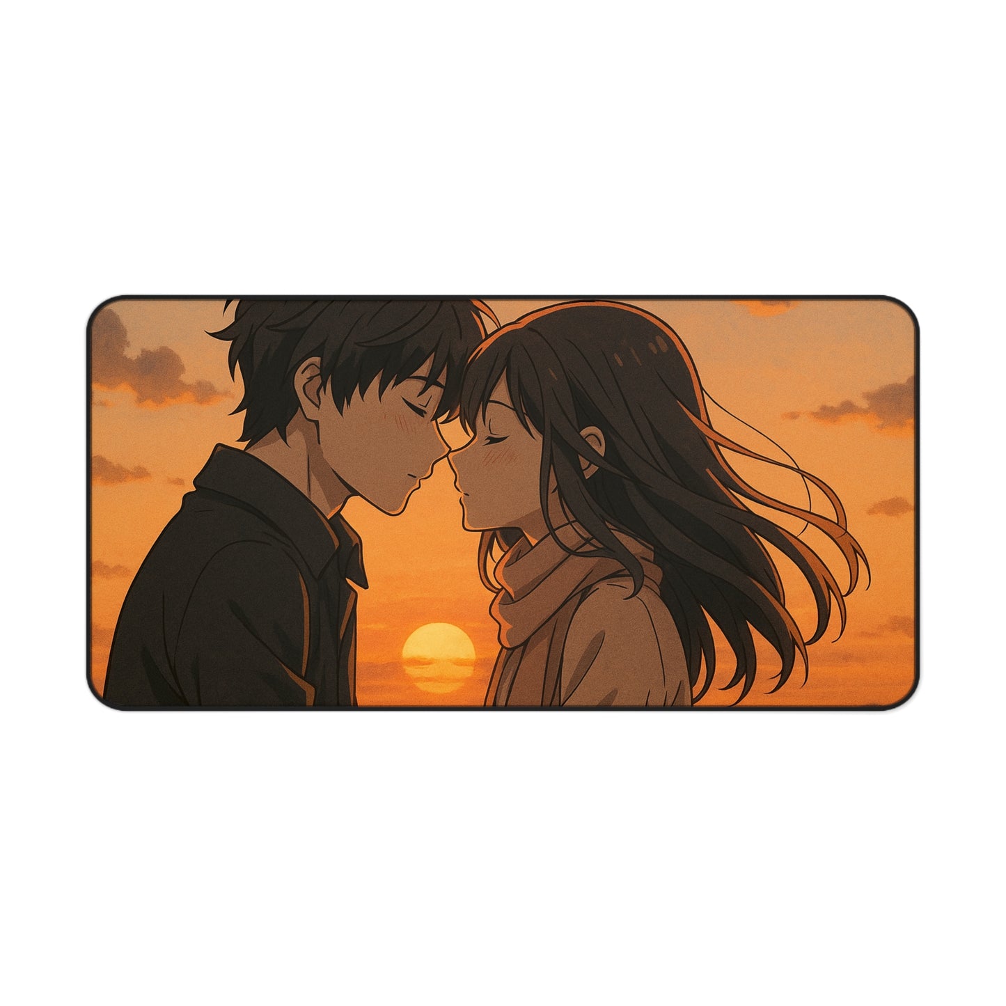 Romantic Sunset Desk Mat for Couples, Anime Desk Pad, Gaming Mat, Office Decor, Gift for Him or Her