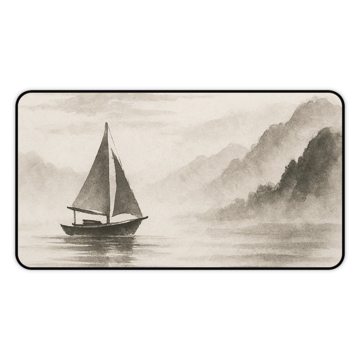Serene Sailboat Desk Mat, Office Decor, Nautical Desk Accessory, Gift for Teachers, Home Workspace, Coastal Vibe