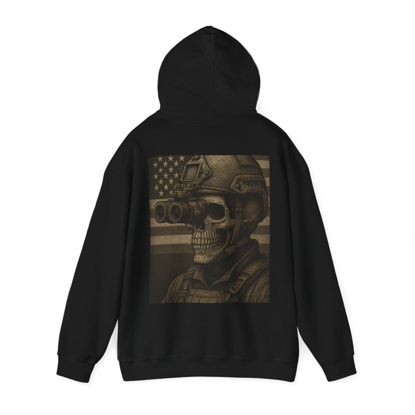 Silent Sentinel – Tactical Skull Hoodie