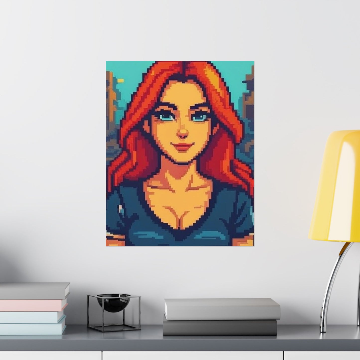 Retro 2D Warzone 16-Bit Pixel Art Matte Vertical Poster – Gaming Décor