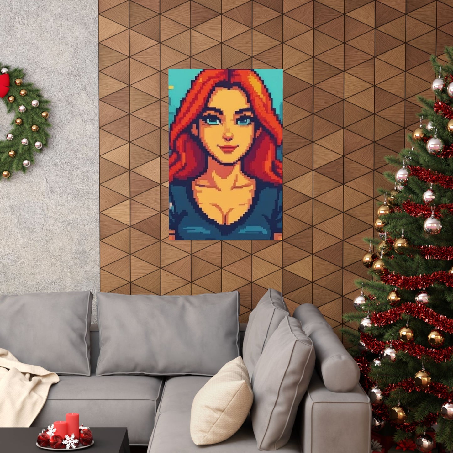 Retro 2D Warzone 16-Bit Pixel Art Matte Vertical Poster – Gaming Décor