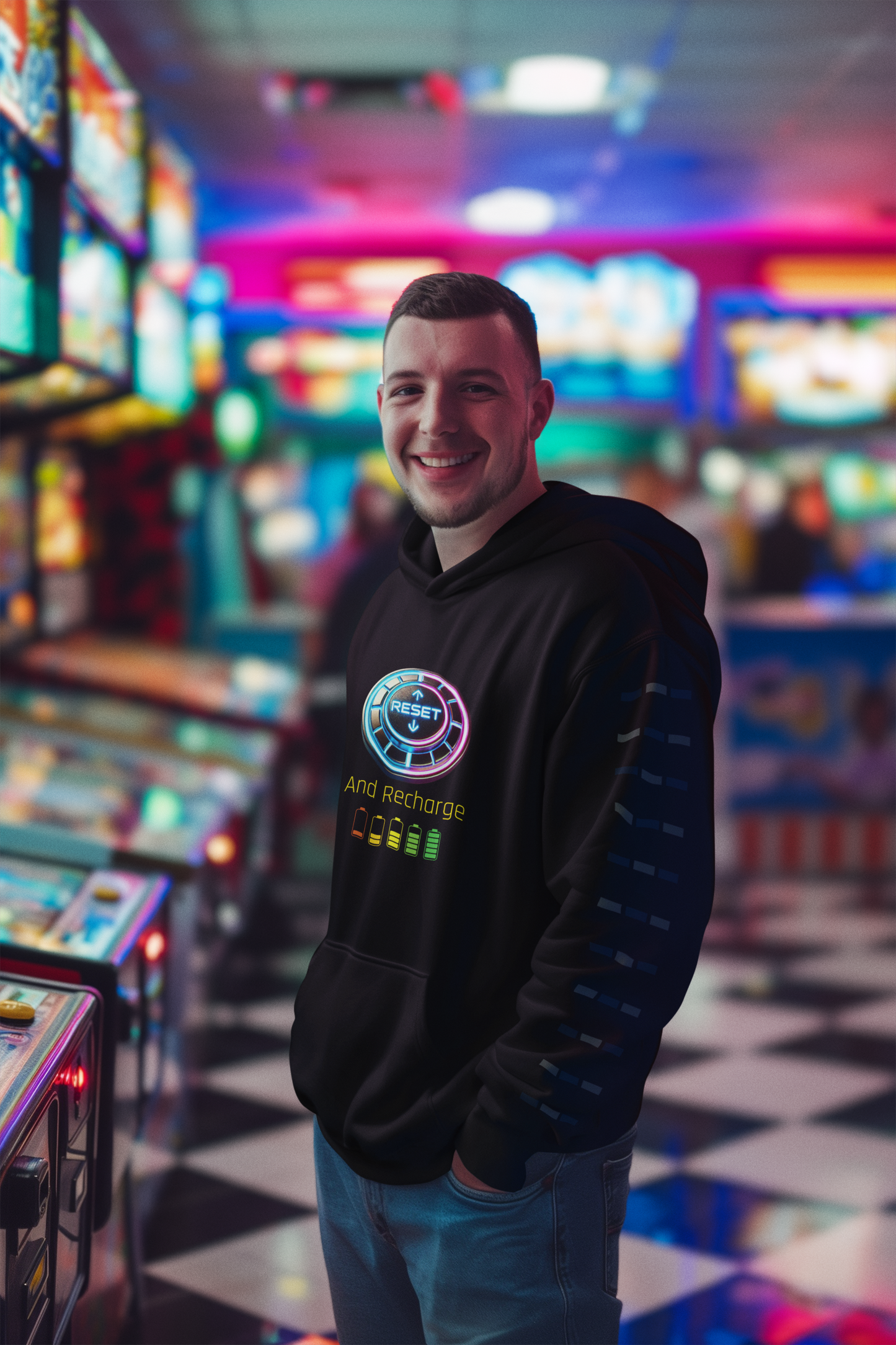 Reset and Recharge Graphic Hoodie for Relaxation