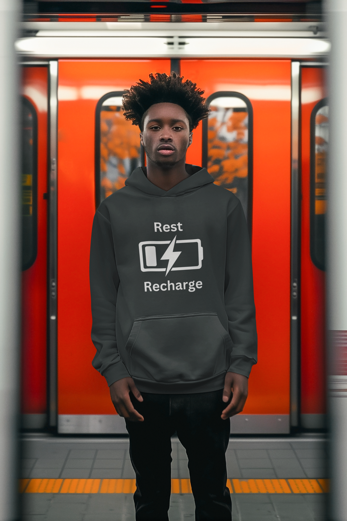 Rest Recharge Hoodie - Unisex Heavy Blend Sweatshirt for Relaxation