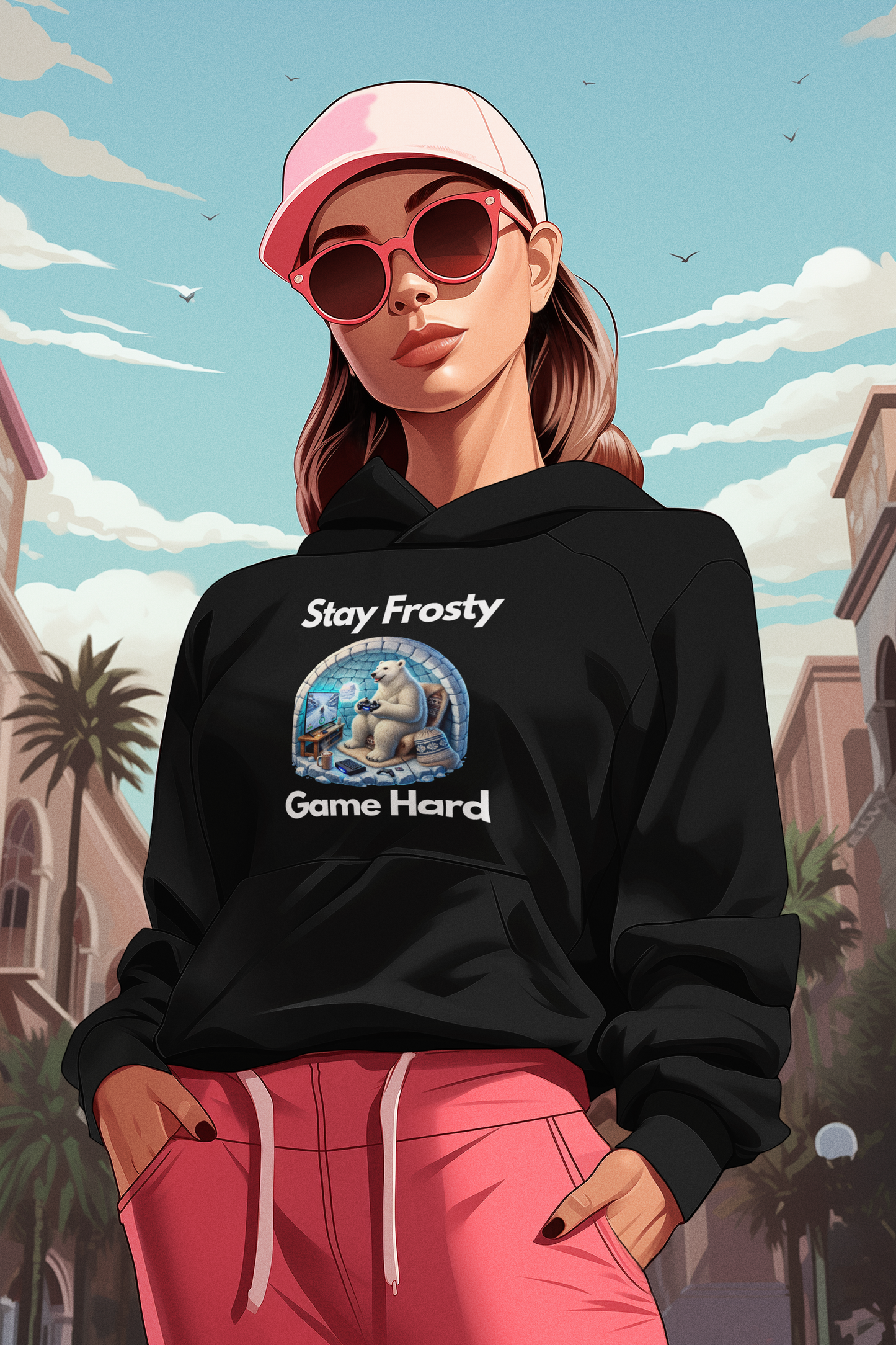 ๐ฎ Stay Frosty Game Hard Hoodie โ Level Up Your Comfort & Style