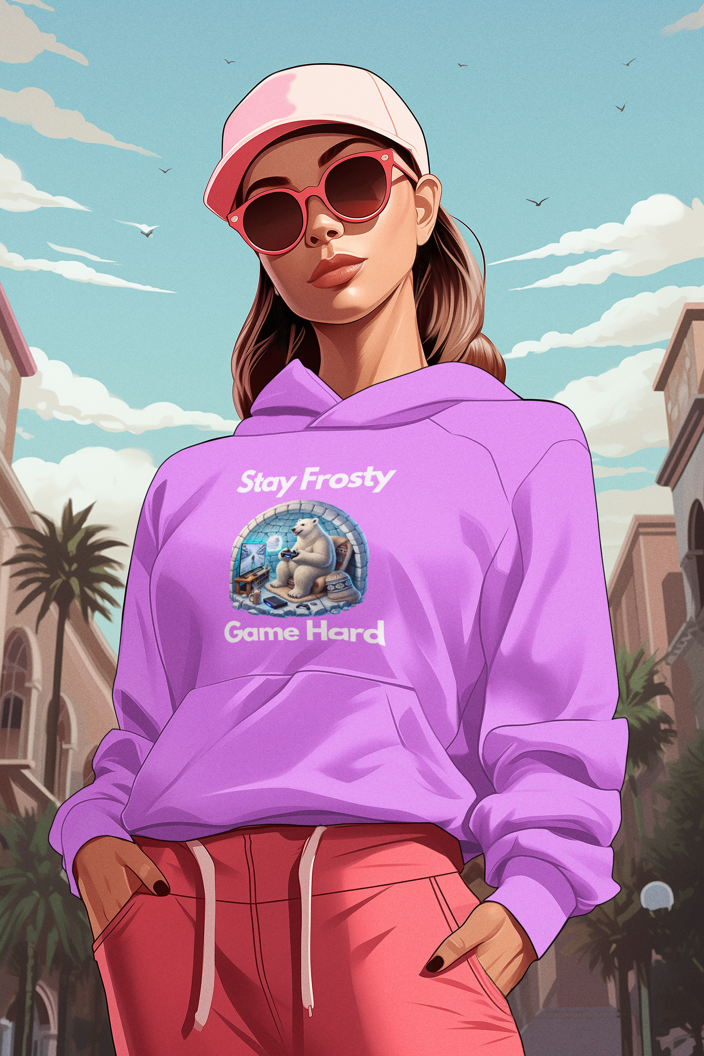 ๐ฎ Stay Frosty Game Hard Hoodie โ Level Up Your Comfort & Style