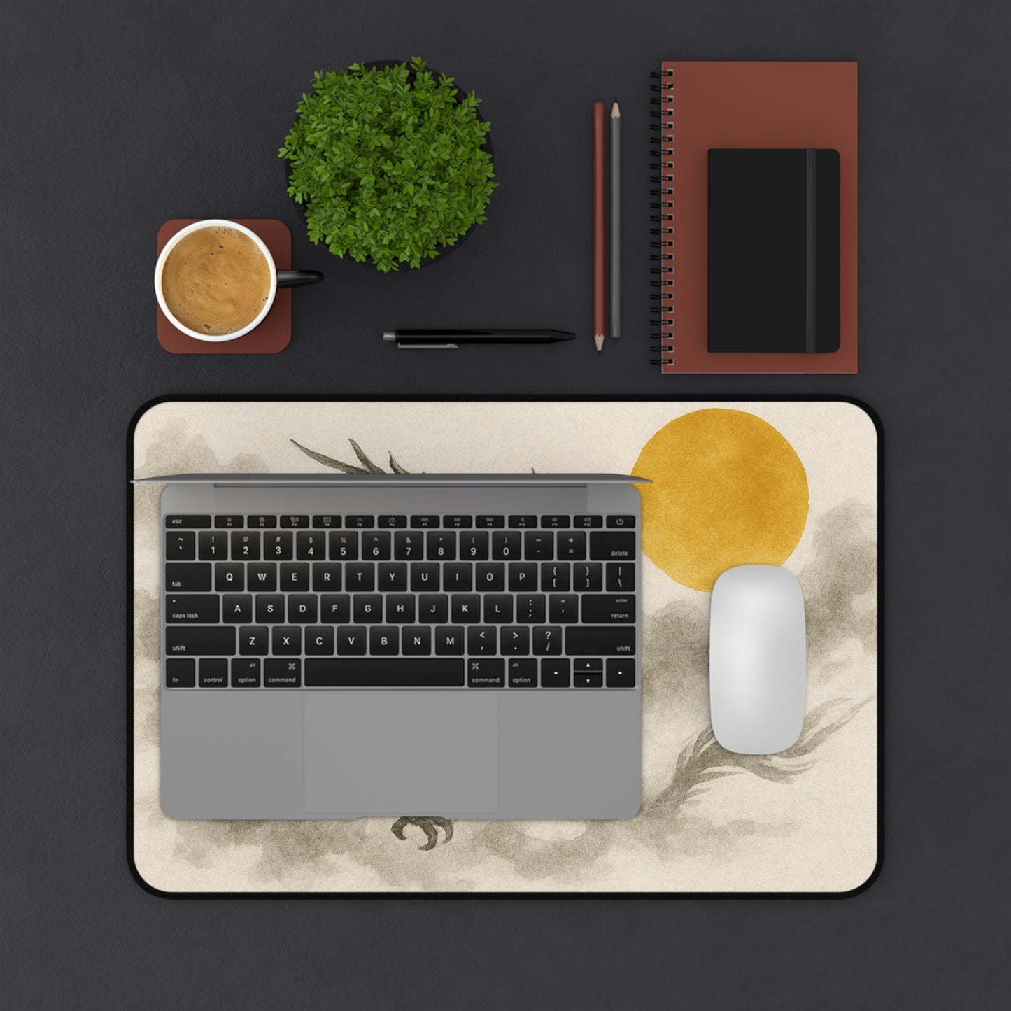 Elegant Dragon Desk Mat - Stylish Home Office Décor, Gaming Mat, Thoughtful Gift for Gamers & Professionals, Asian Aesthetic