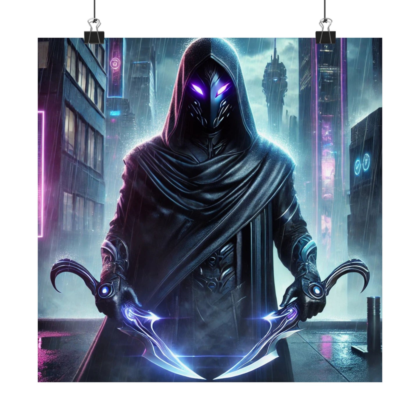Wraith Cyberpunk Art Poster – Ignite Your Walls with Futuristic Energy