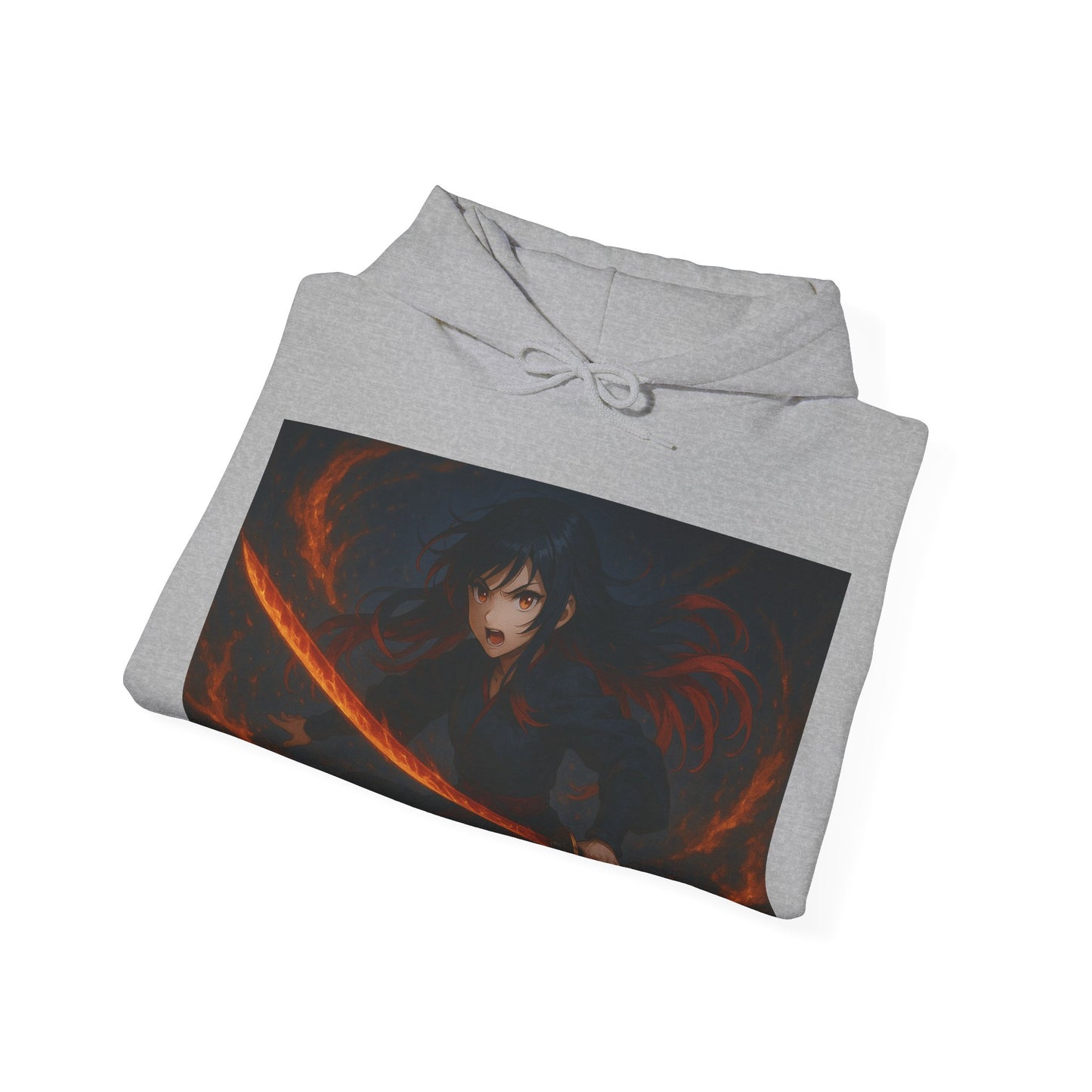 Fierce Samurai Hoodie, Anime Sweatshirt, Unisex Heavy Blend Hoodie, Cosplay Apparel, Gift for Anime Lovers