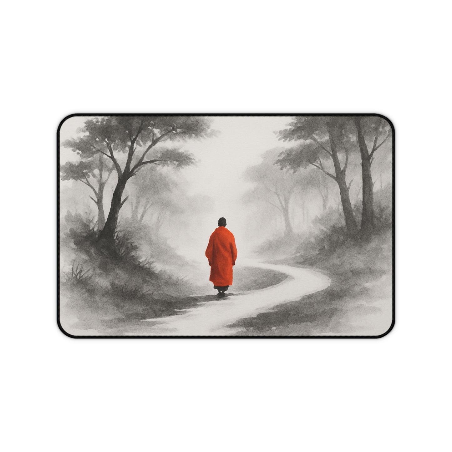 Peaceful Landscape Desk Mat, Meditation Desk Accessory, Office Decor, Zen Yoga Gift, Calm Workspace, Perfect for Mindfulness