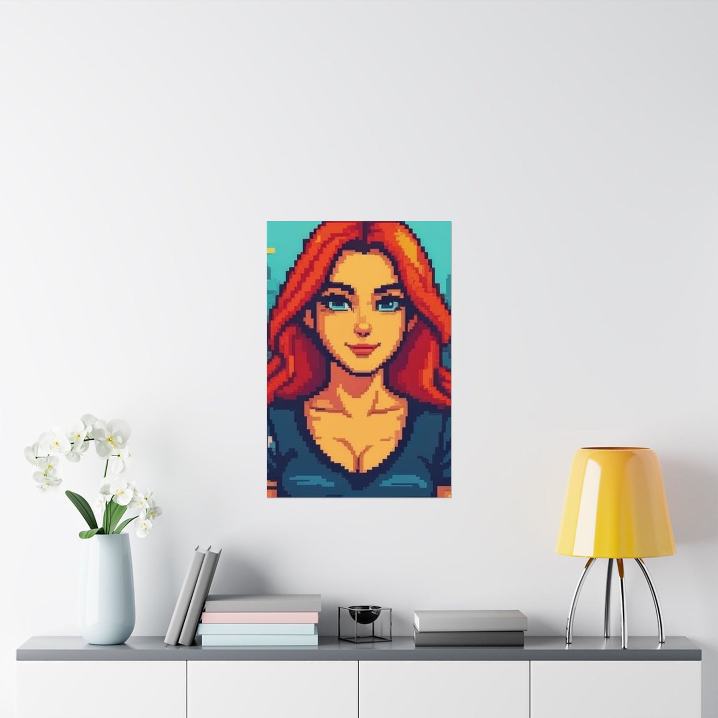 Retro 2D Warzone 16-Bit Pixel Art Matte Vertical Poster – Gaming Décor