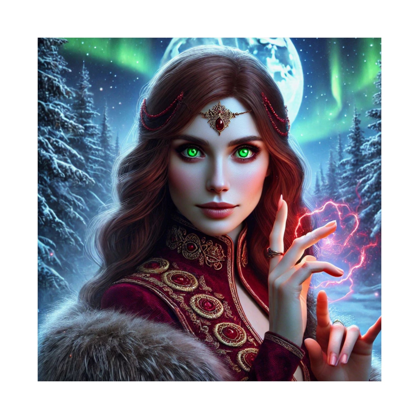 Vertical Poster - Fantasy Sorceress Wall Art for Fantasy Lovers & Gamers