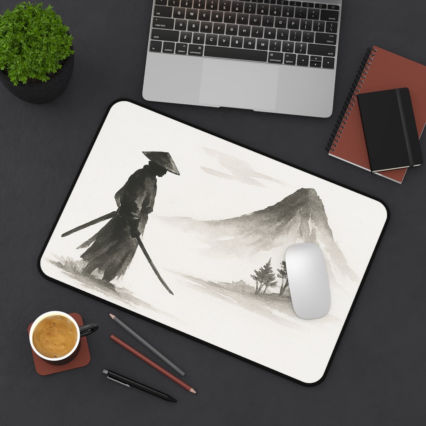 Serene Zen Desk Mat - Tranquil Office Decor, Gaming Mouse Pad, Japanese Aesthetic, Gift for Him or Her, Meditation Space