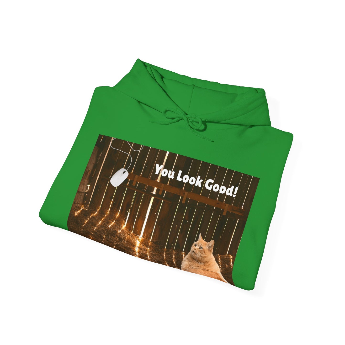 Cozy Cat Vibes Hoodie - You Look Good Unisex Sweatshirt