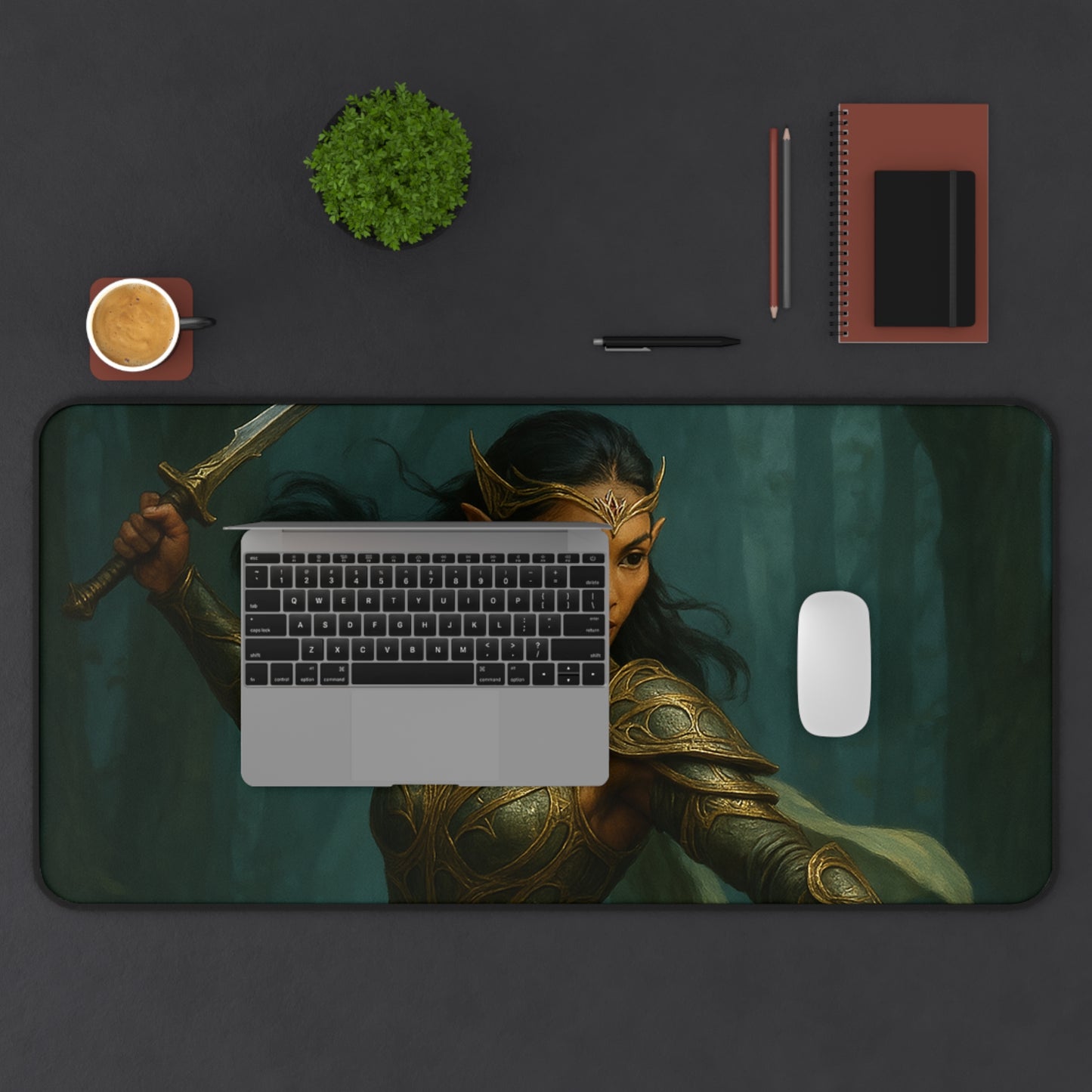 "Queen of the Mistblade" – Premium Fantasy Mouse Pad