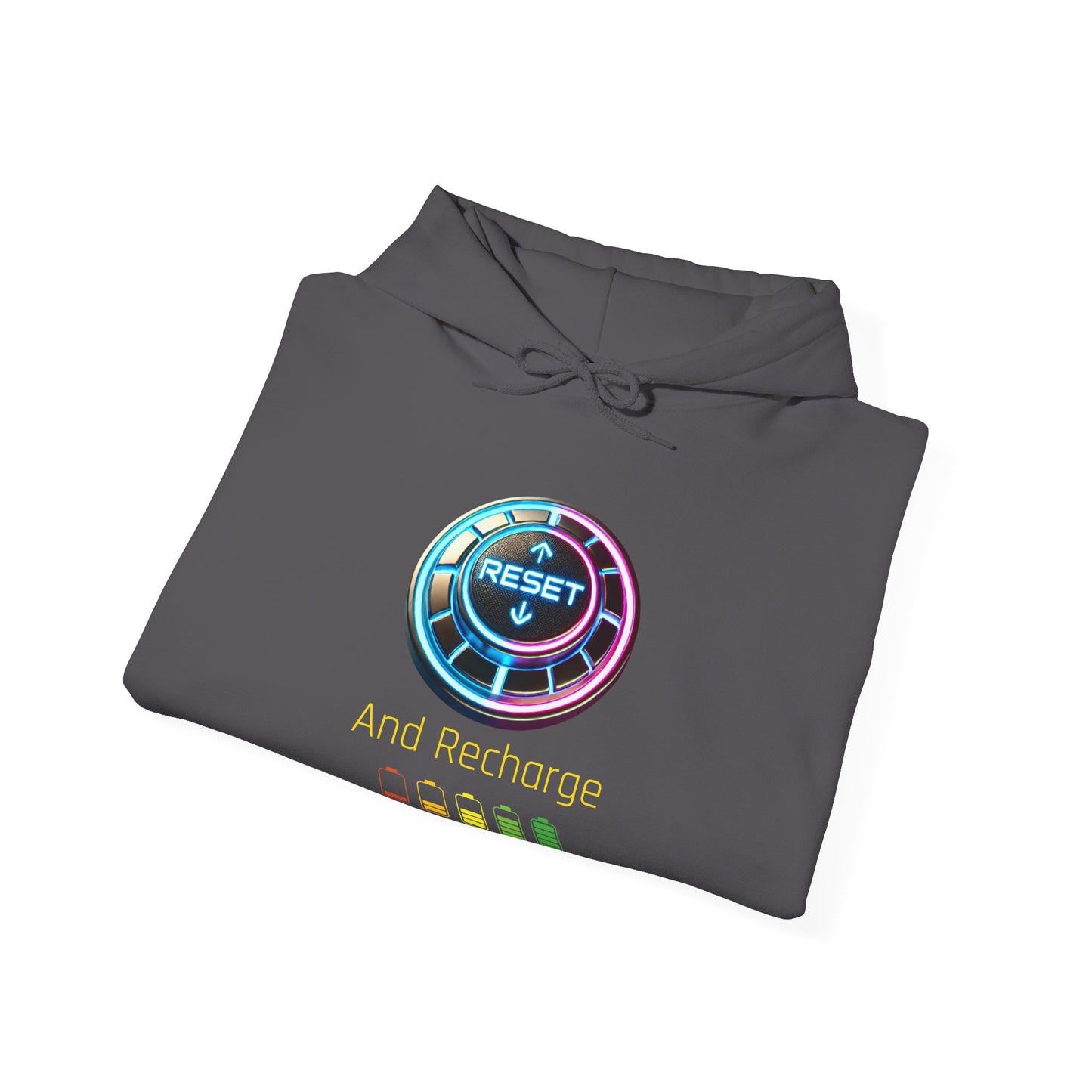 Reset and Recharge Graphic Hoodie for Relaxation