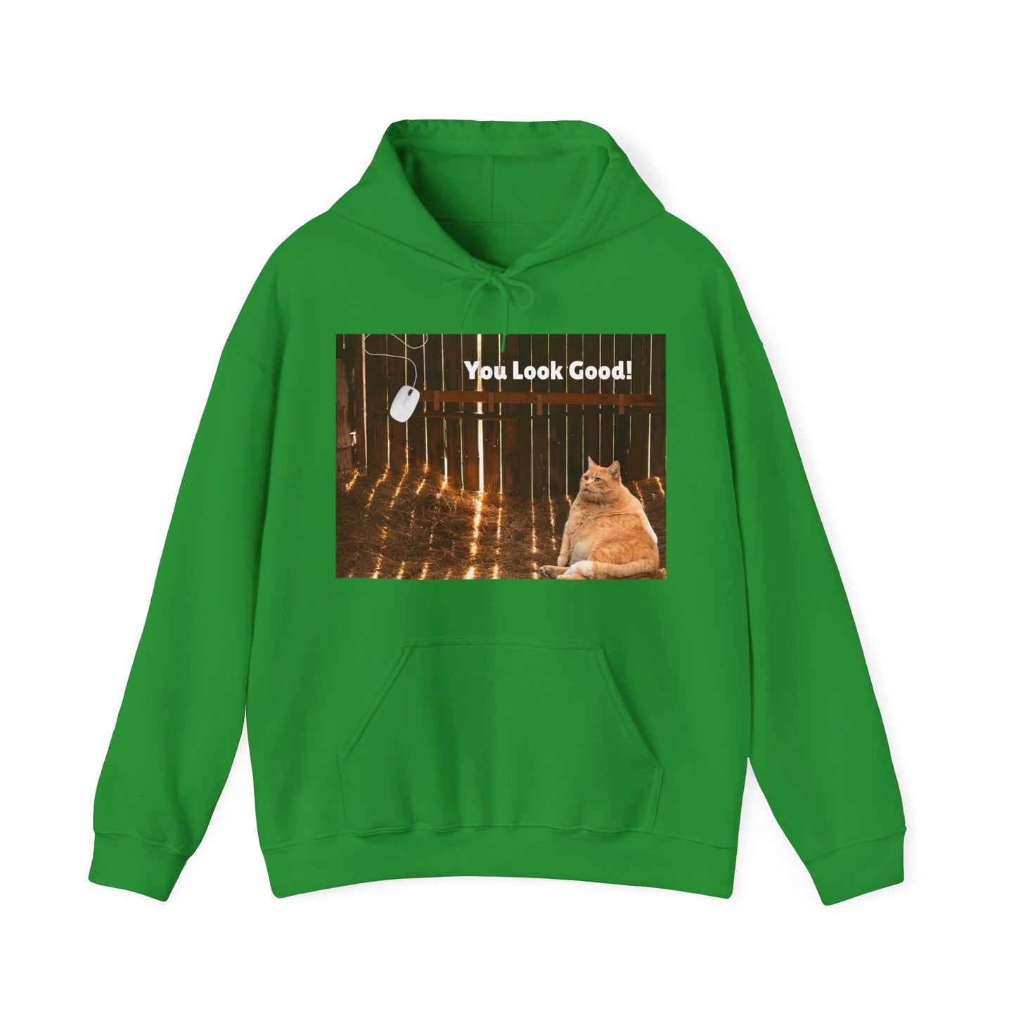 Cozy Cat Vibes Hoodie - You Look Good Unisex Sweatshirt
