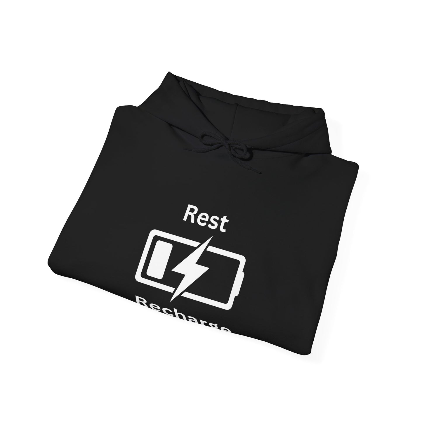 Rest Recharge Hoodie - Unisex Heavy Blend Sweatshirt for Relaxation