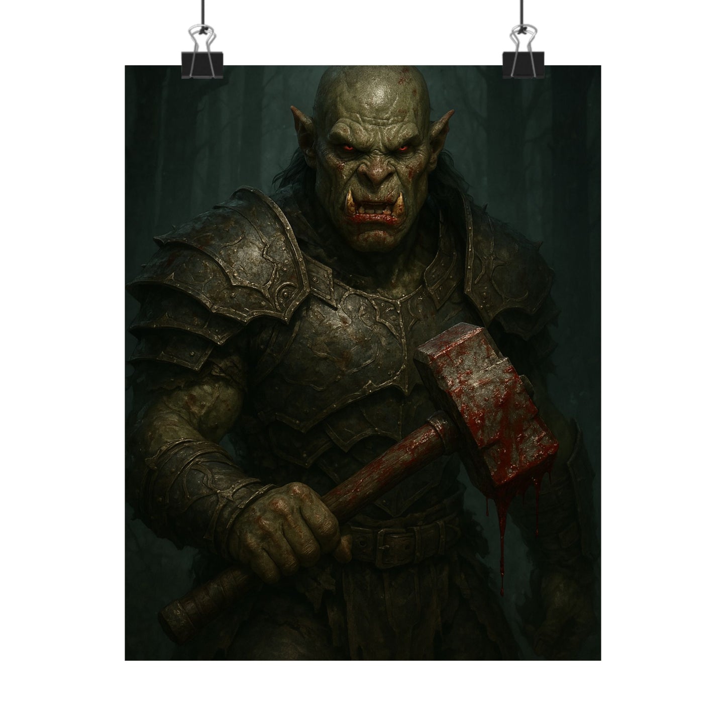 “Wrath of the Ironhammer” – Matte Vertical Fantasy Poster