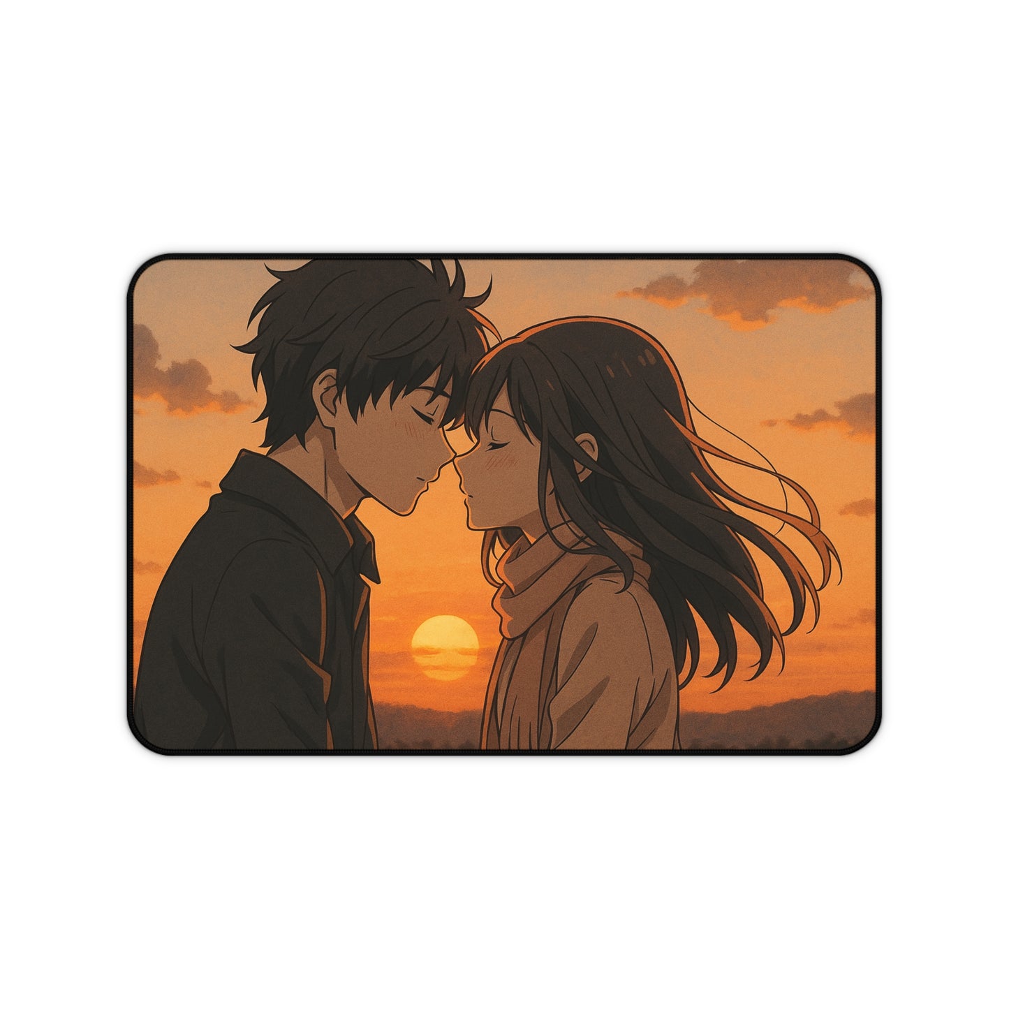 Romantic Sunset Desk Mat for Couples, Anime Desk Pad, Gaming Mat, Office Decor, Gift for Him or Her