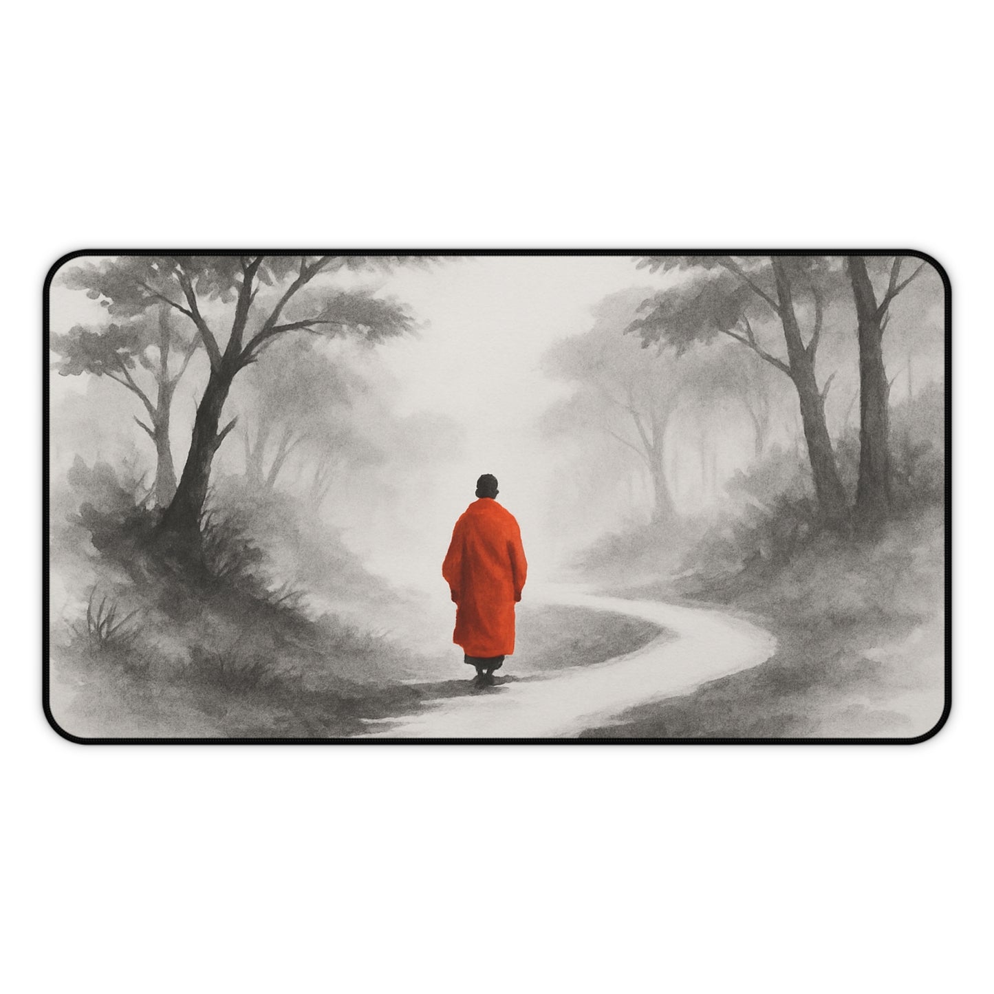 Peaceful Landscape Desk Mat, Meditation Desk Accessory, Office Decor, Zen Yoga Gift, Calm Workspace, Perfect for Mindfulness
