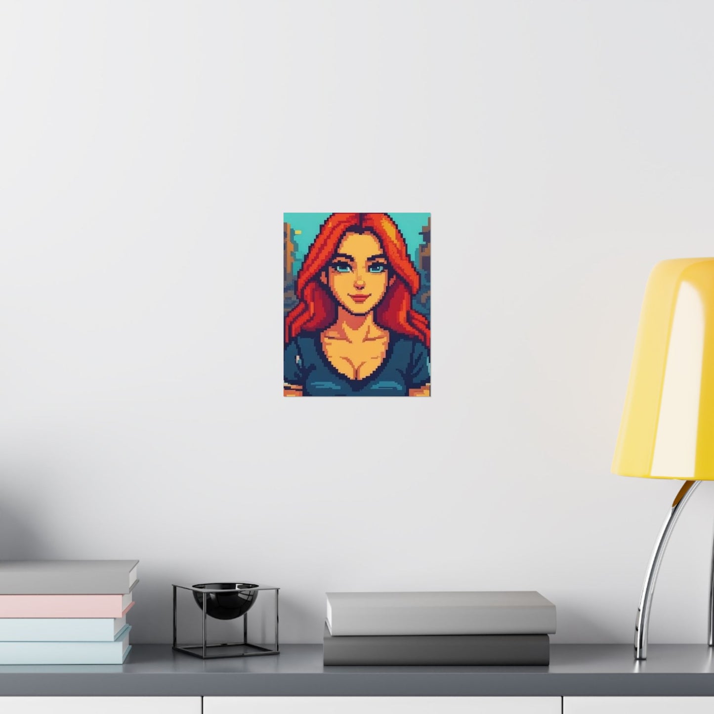 Retro 2D Warzone 16-Bit Pixel Art Matte Vertical Poster – Gaming Décor