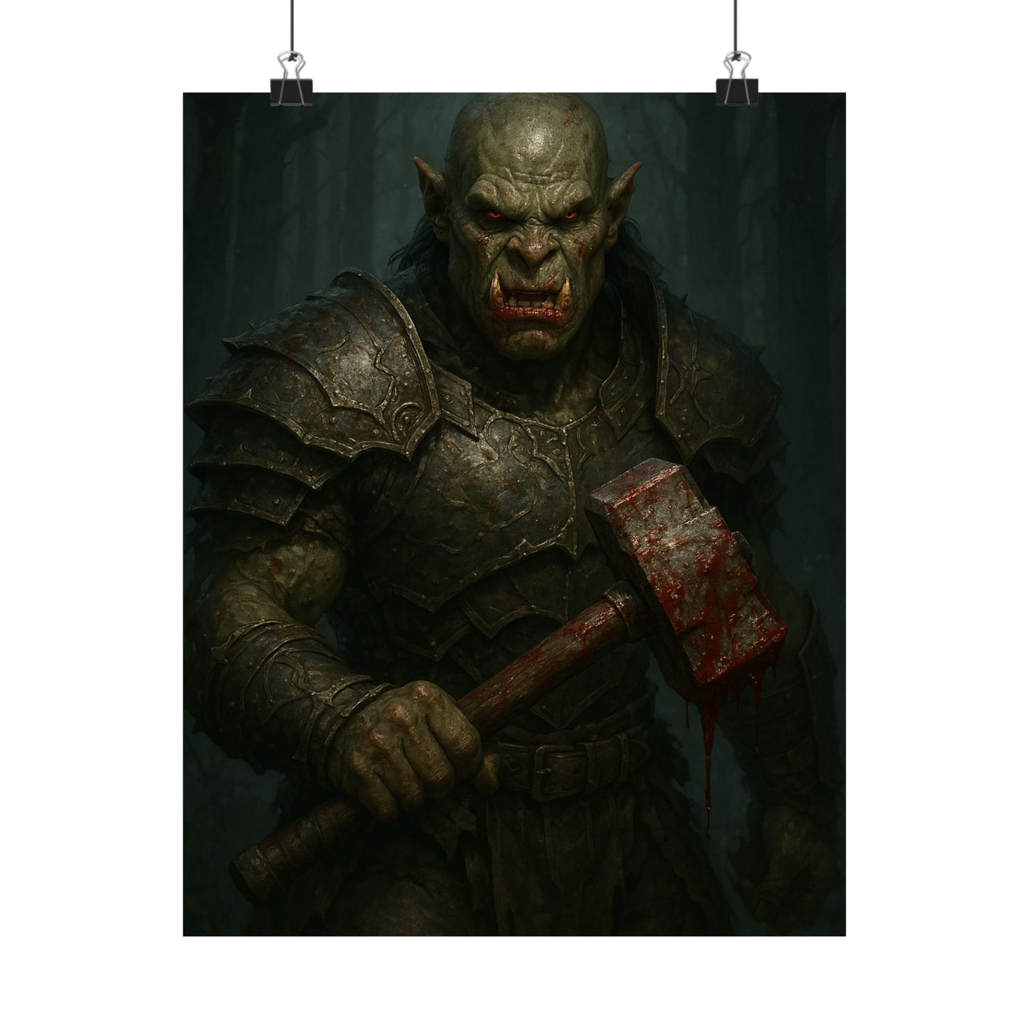 “Wrath of the Ironhammer” – Matte Vertical Fantasy Poster