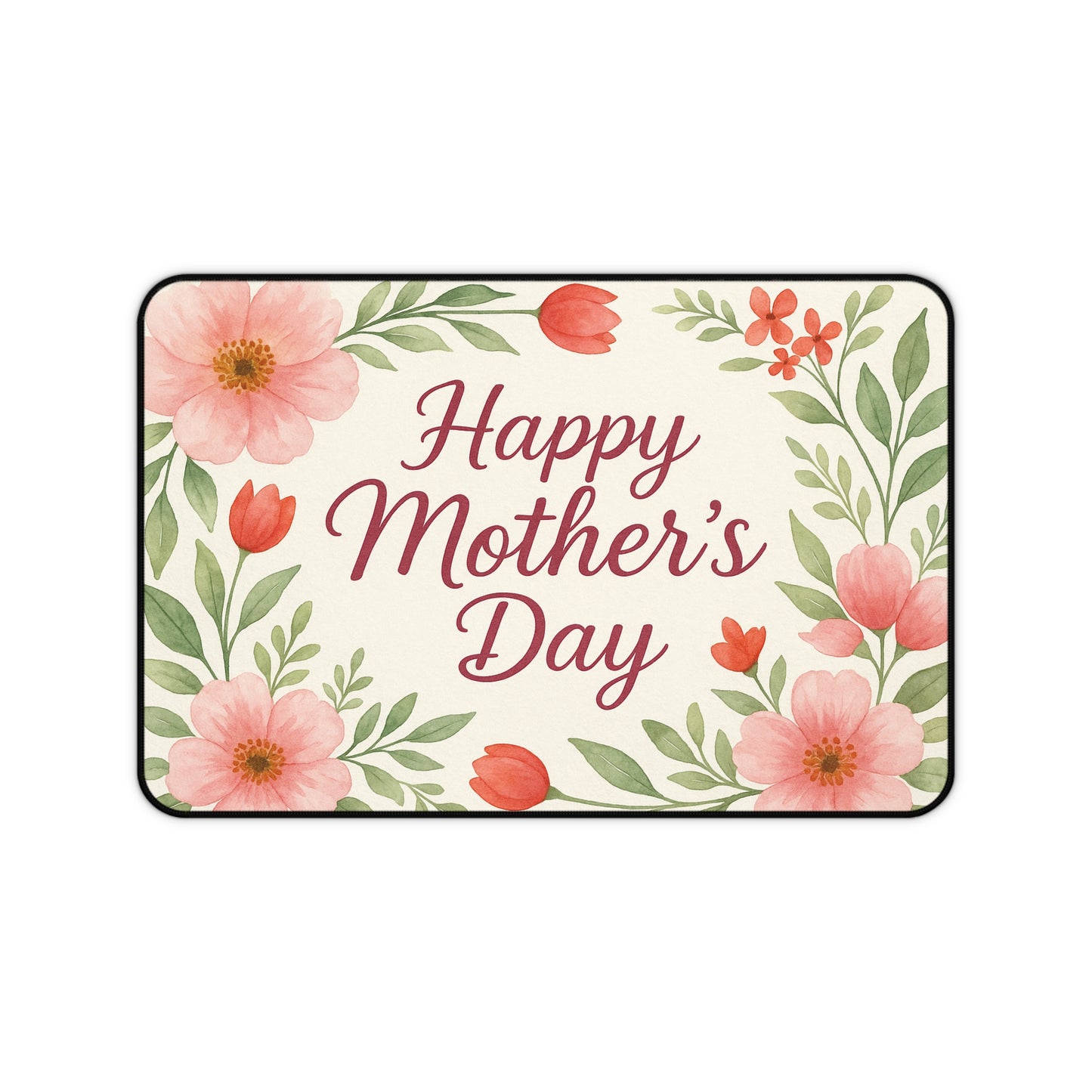 Floral Mothers Day Desk Mat, Elegant Workspace Decor, Gift for Mom, Home Office Accessory, Personalized Desk Decoration