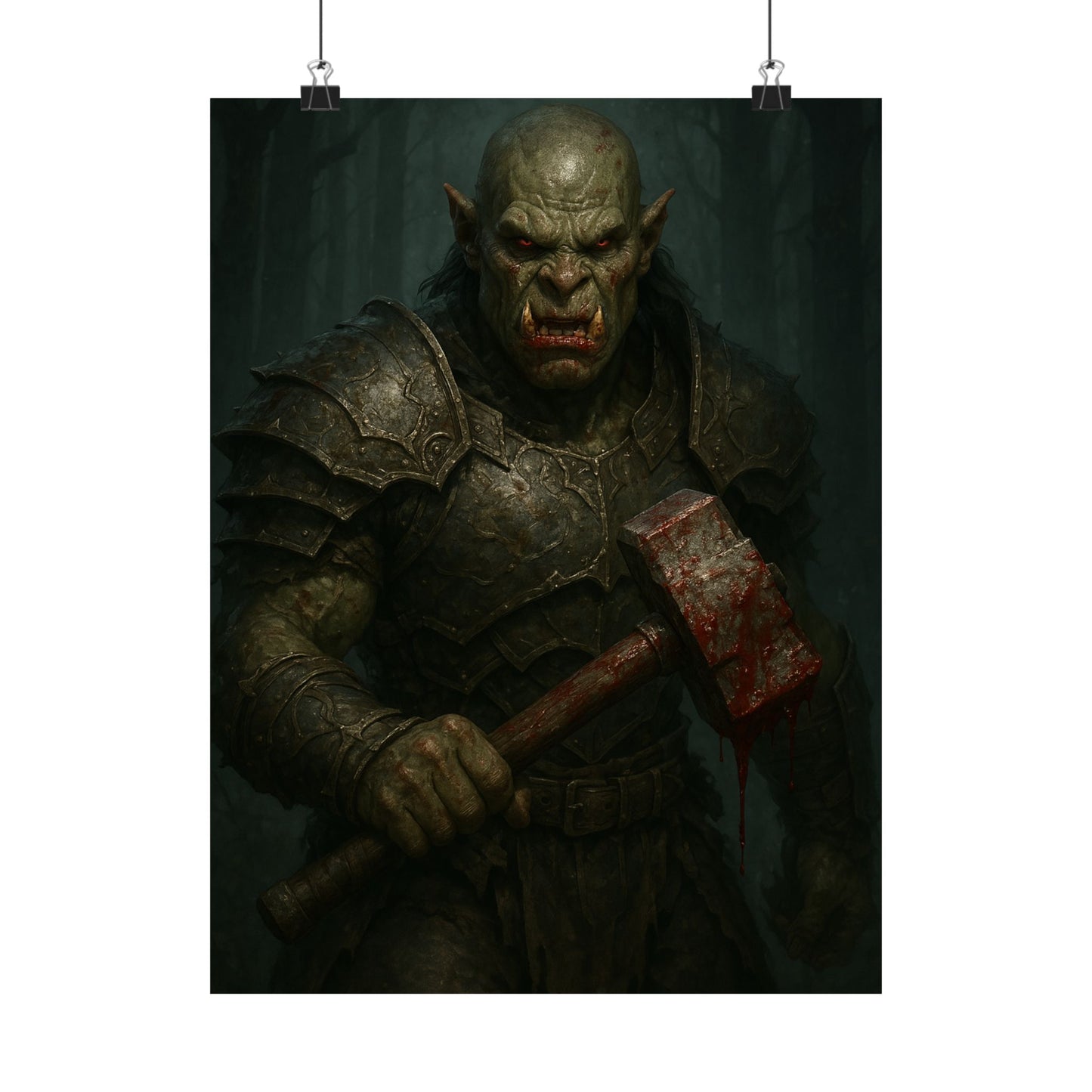 “Wrath of the Ironhammer” – Matte Vertical Fantasy Poster