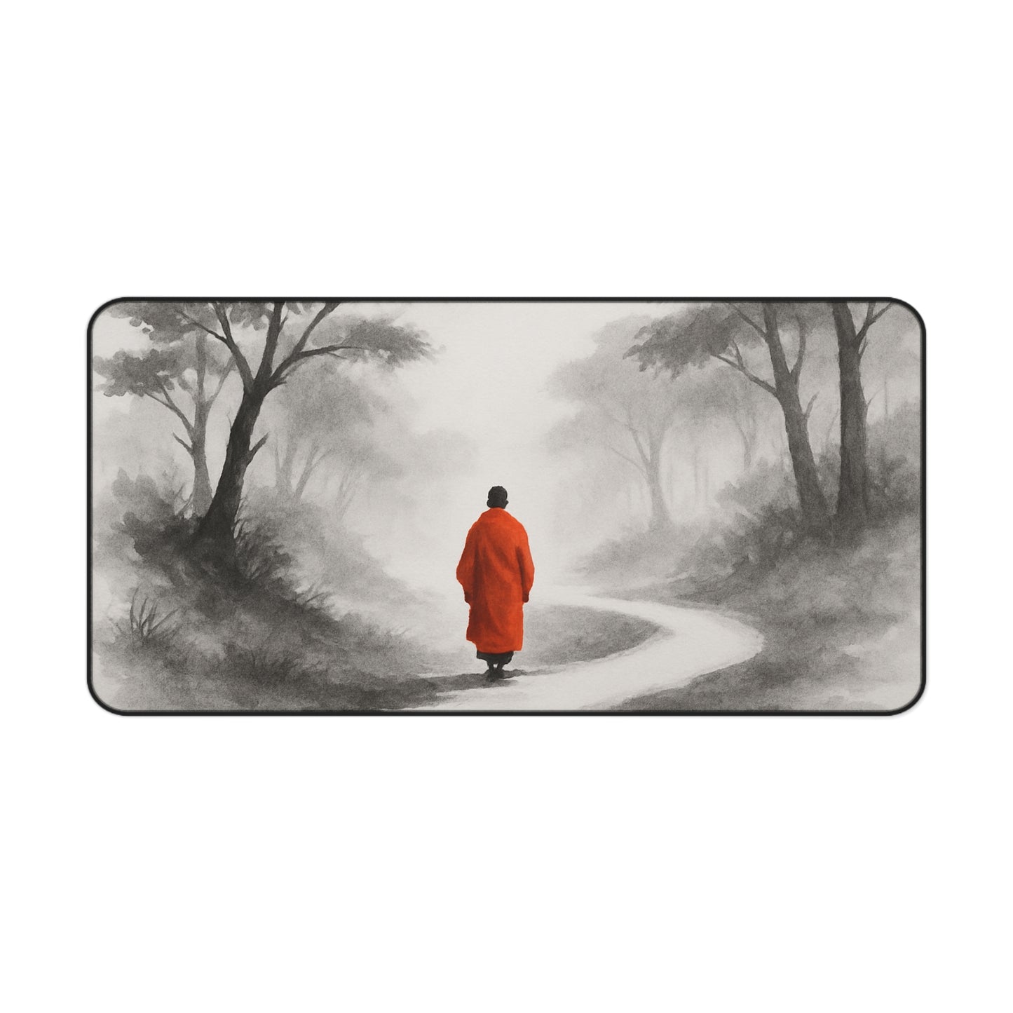 Peaceful Landscape Desk Mat, Meditation Desk Accessory, Office Decor, Zen Yoga Gift, Calm Workspace, Perfect for Mindfulness