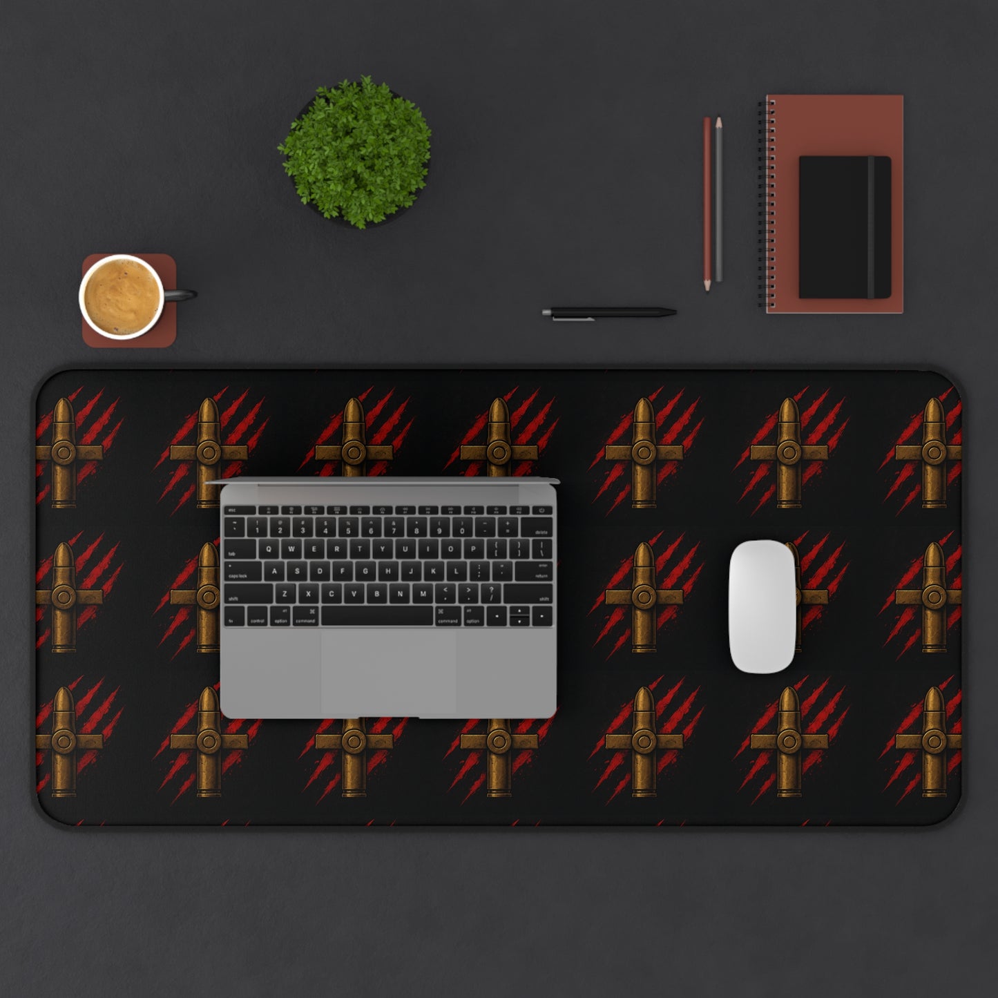 Desk Mat - Rebellious Style Bullet & Claw Design for Gamers and Creatives