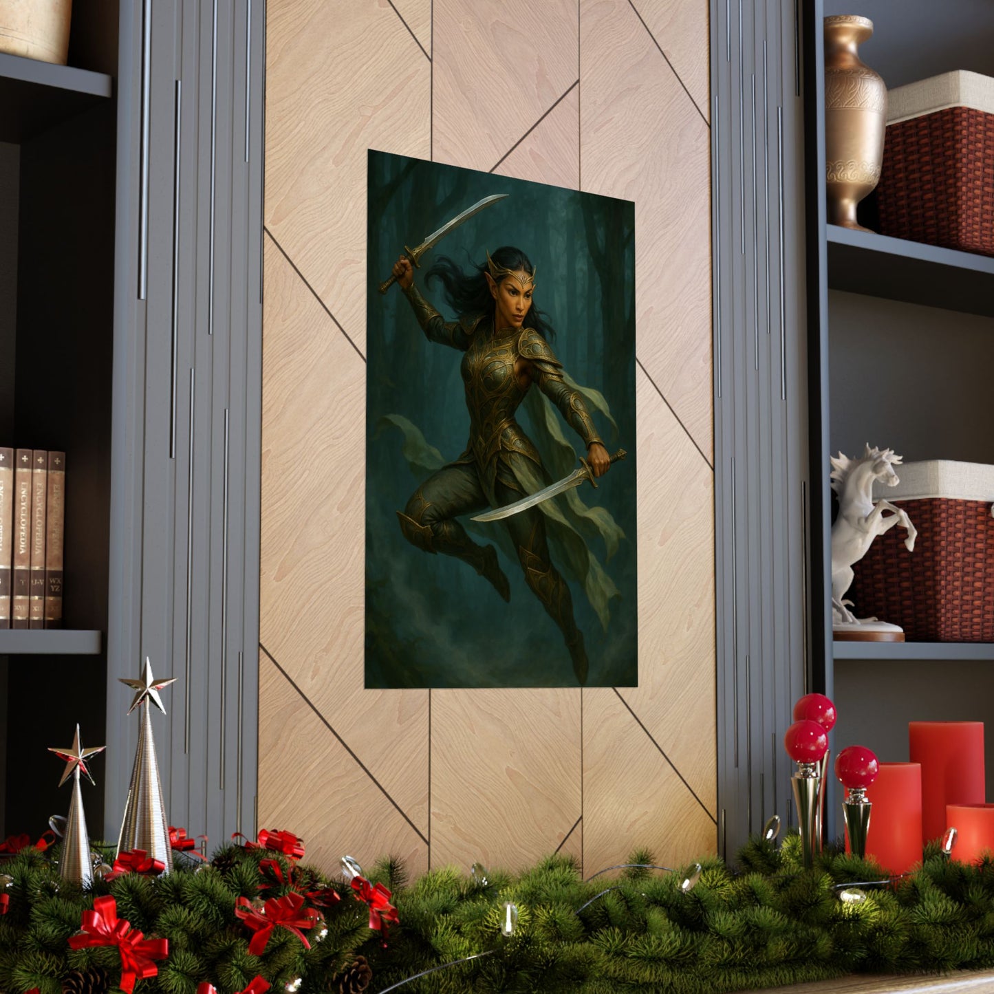 "Queen of the Mistblade" – Matte Vertical Fantasy Poster