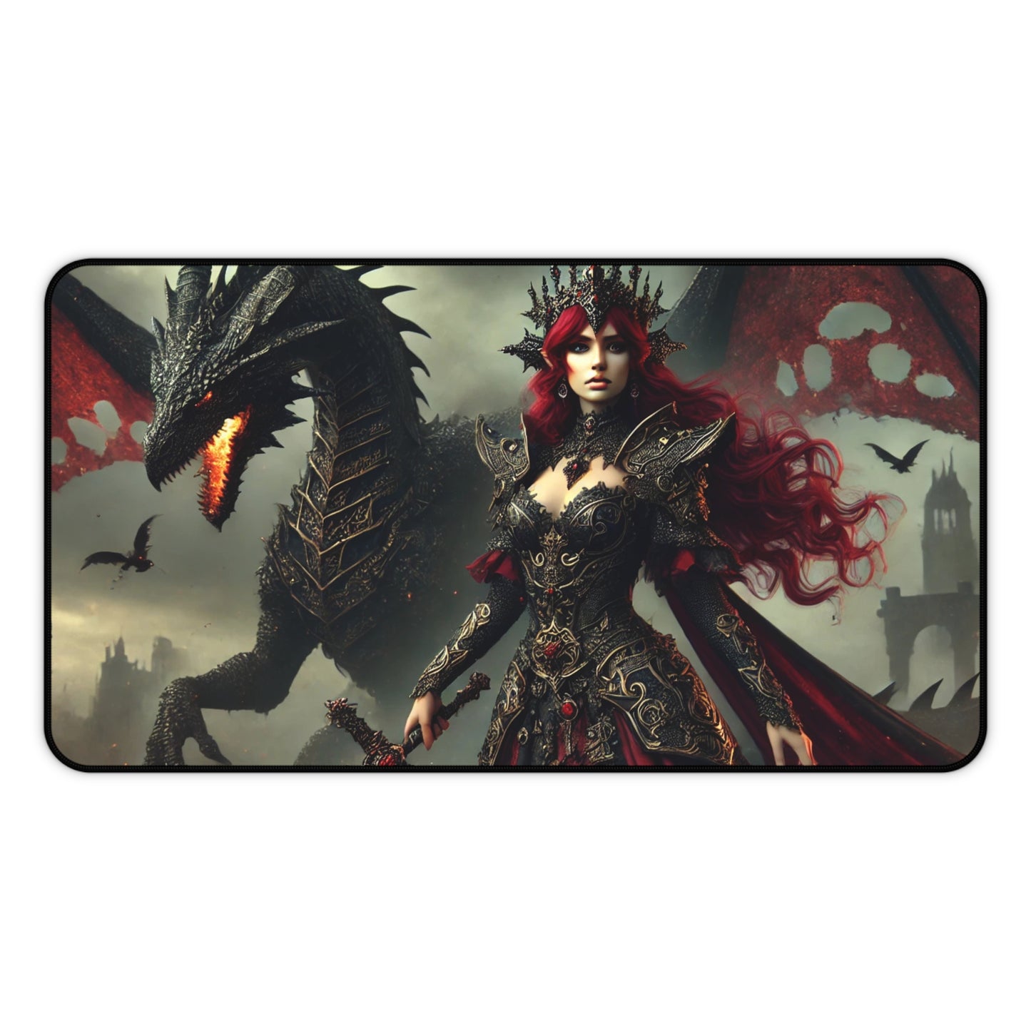 π Fantasy Dragon & Warrior Desk Mat β Gaming Mouse Pad for Home & Office βοΈ