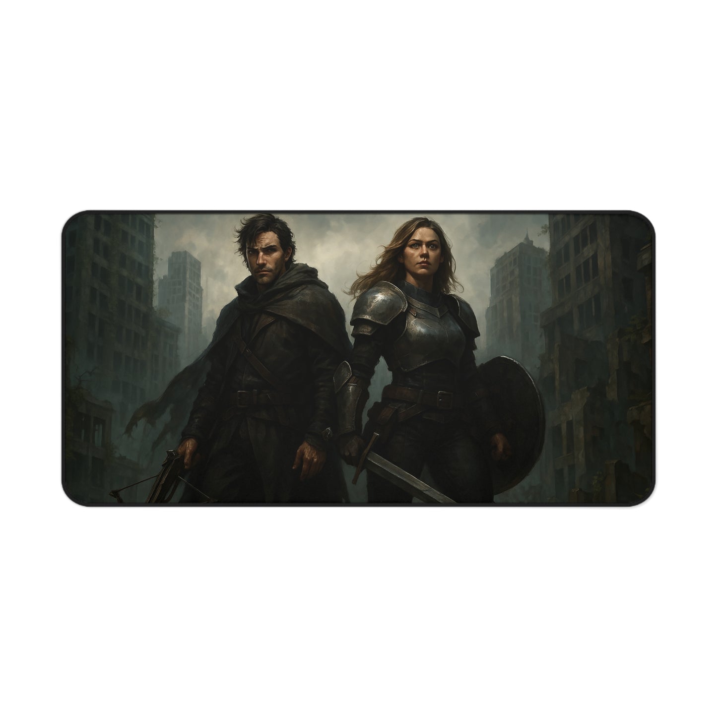Epic Warrior-Themed Desk Mat – Premium Non-Slip Gaming & Work Surface