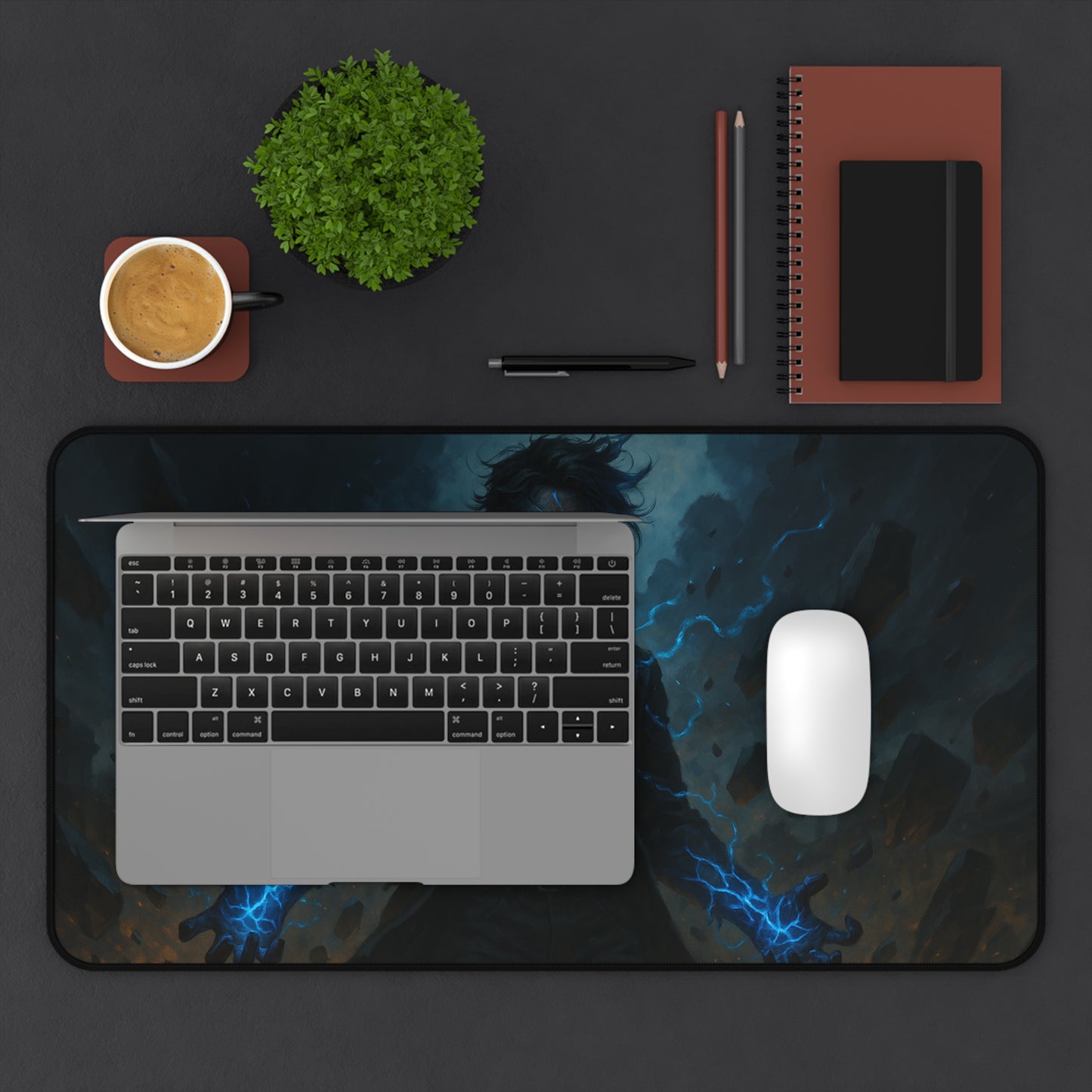 Electric Power Desk Mat - Perfect for Gamers, Office Decor, or a Unique Gift, Computer Mouse Pad, Home Office Accessory, Game Room Decor,