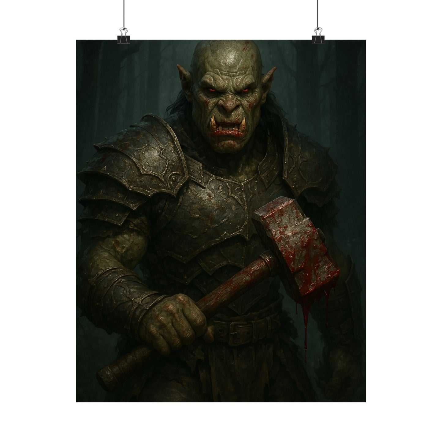 “Wrath of the Ironhammer” – Matte Vertical Fantasy Poster